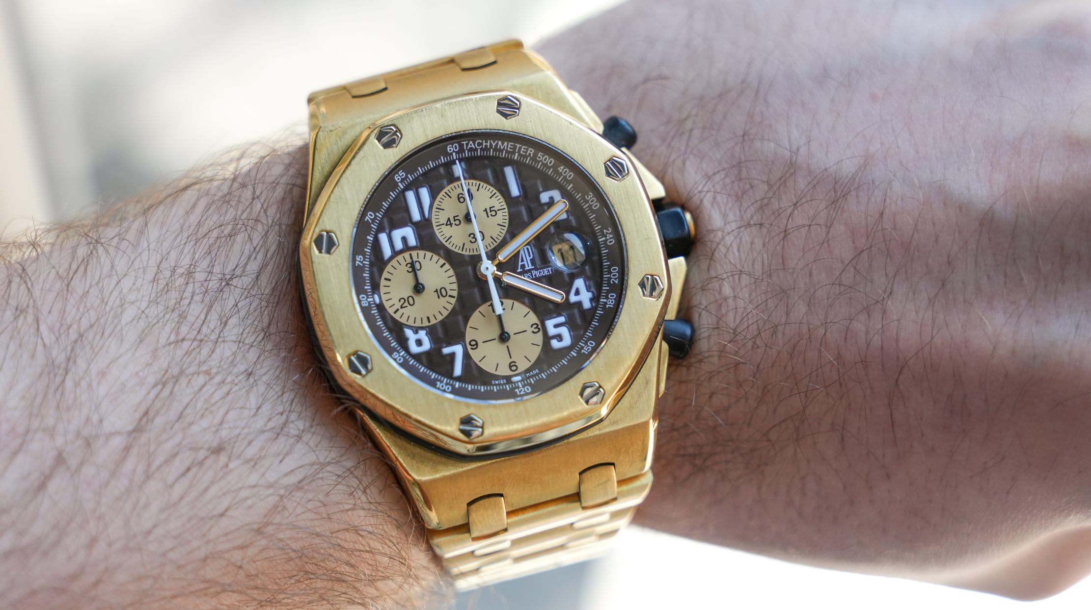 Audemars Piguet Royal Oak Offshore Chronograph 42 Yellow Gold – Arnold Schwarzenegger Edition-Audemars Piguet-JD Watches NY