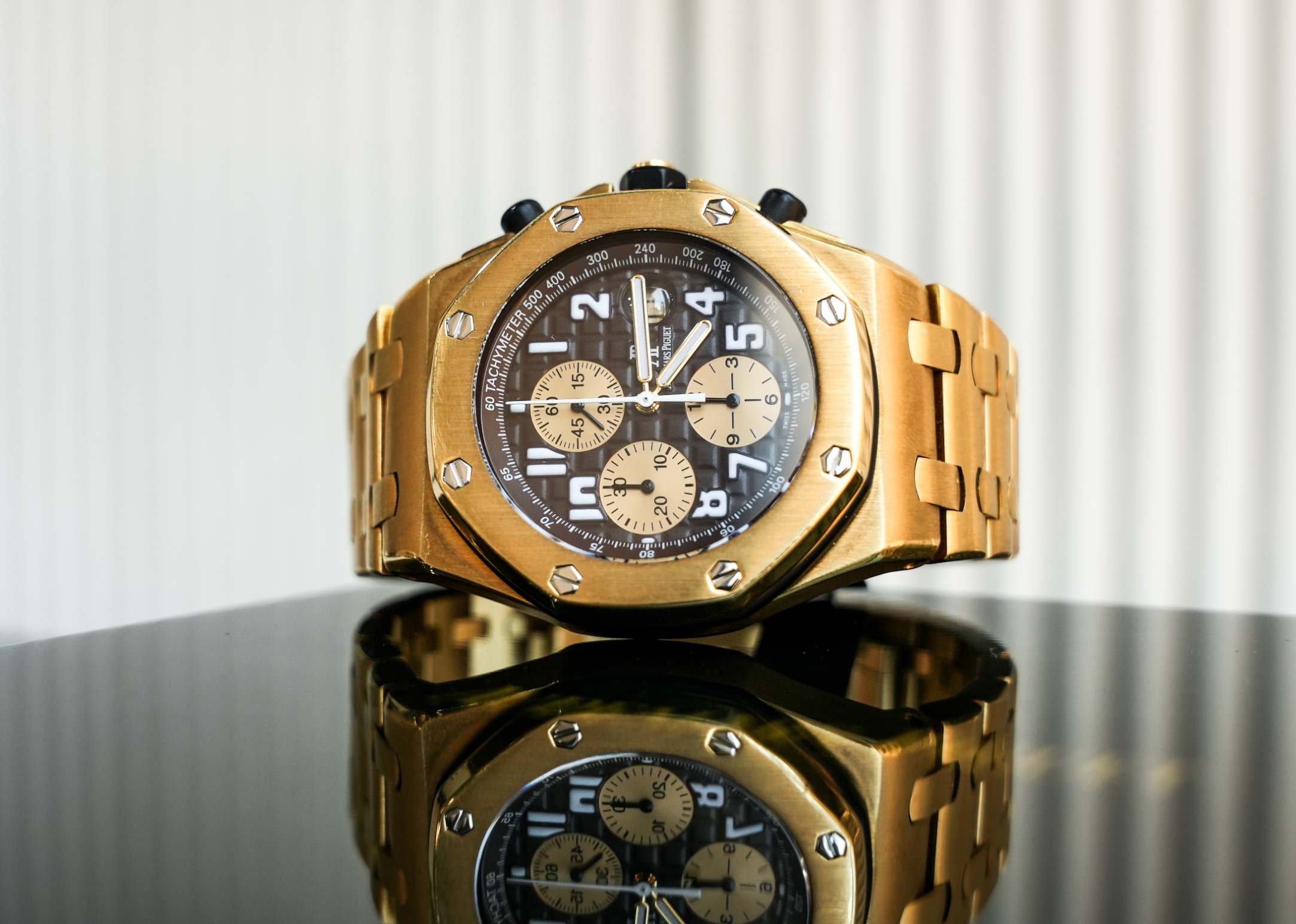 Audemars Piguet Royal Oak Offshore Chronograph 42 Yellow Gold – Arnold Schwarzenegger Edition-Audemars Piguet-JD Watches NY