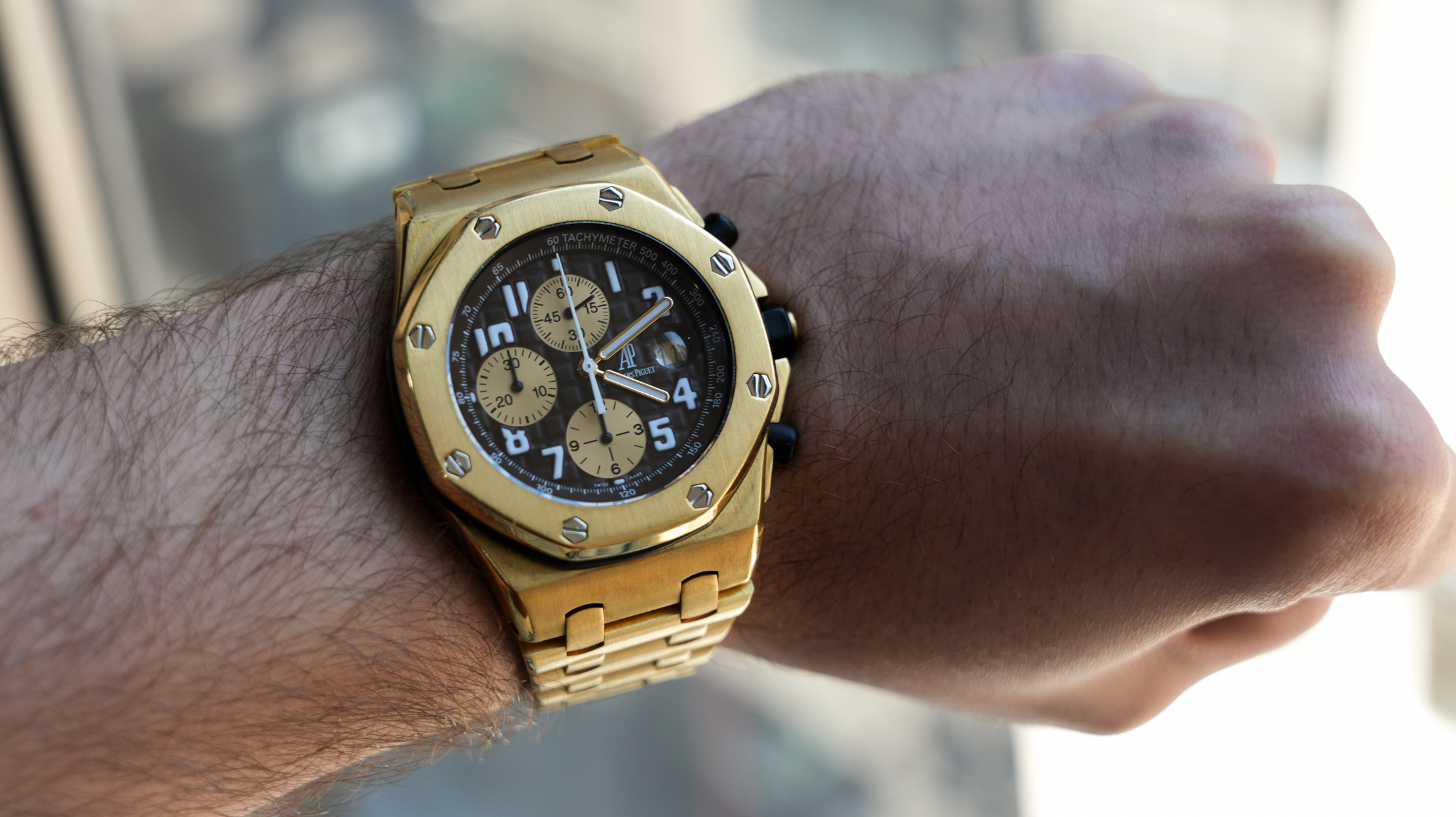 Audemars Piguet Royal Oak Offshore Chronograph 42 Yellow Gold – Arnold Schwarzenegger Edition-Audemars Piguet-JD Watches NY