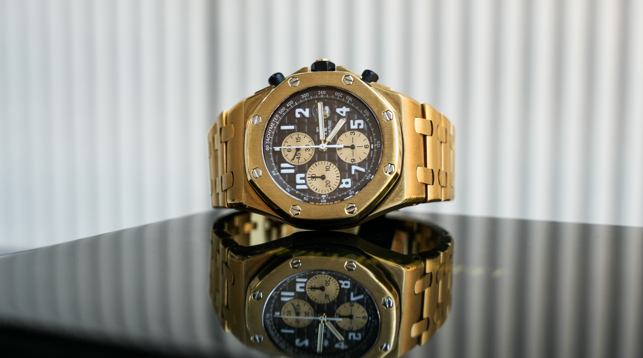 Audemars Piguet Royal Oak Offshore Chronograph 42 Yellow Gold – Arnold Schwarzenegger Edition-Audemars Piguet-JD Watches NY