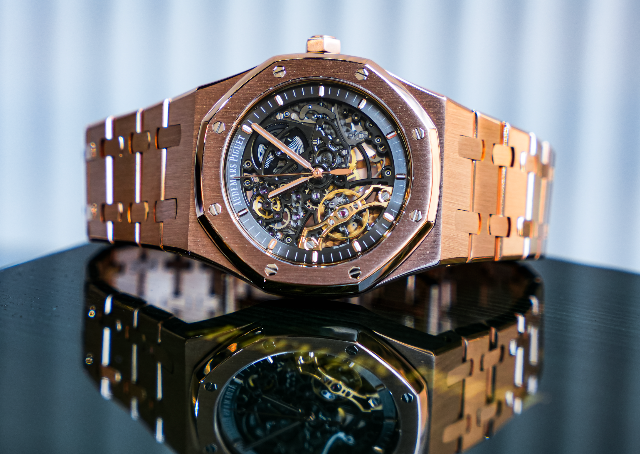 Audemars Piguet Royal Oak Openworked 15407OR – 41mm Rose Gold – Skeleton Dial