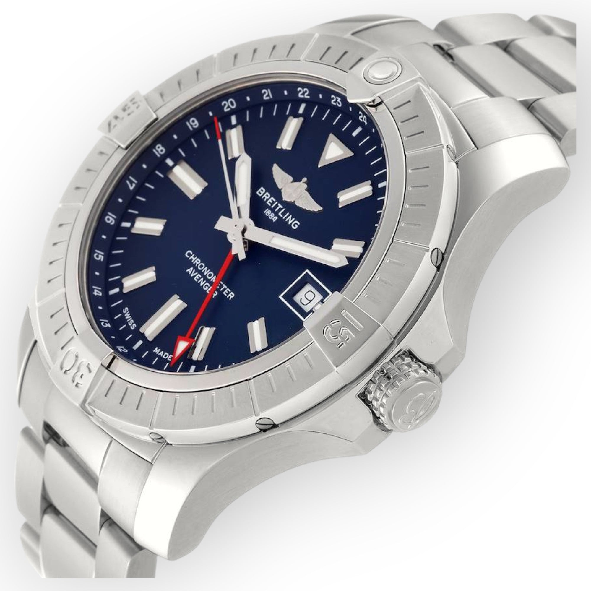 Breitling Aeromarine Avenger II GMT A32395 Blue Dial Steel Mens Watch-JD Watches NY-JD Watches NY