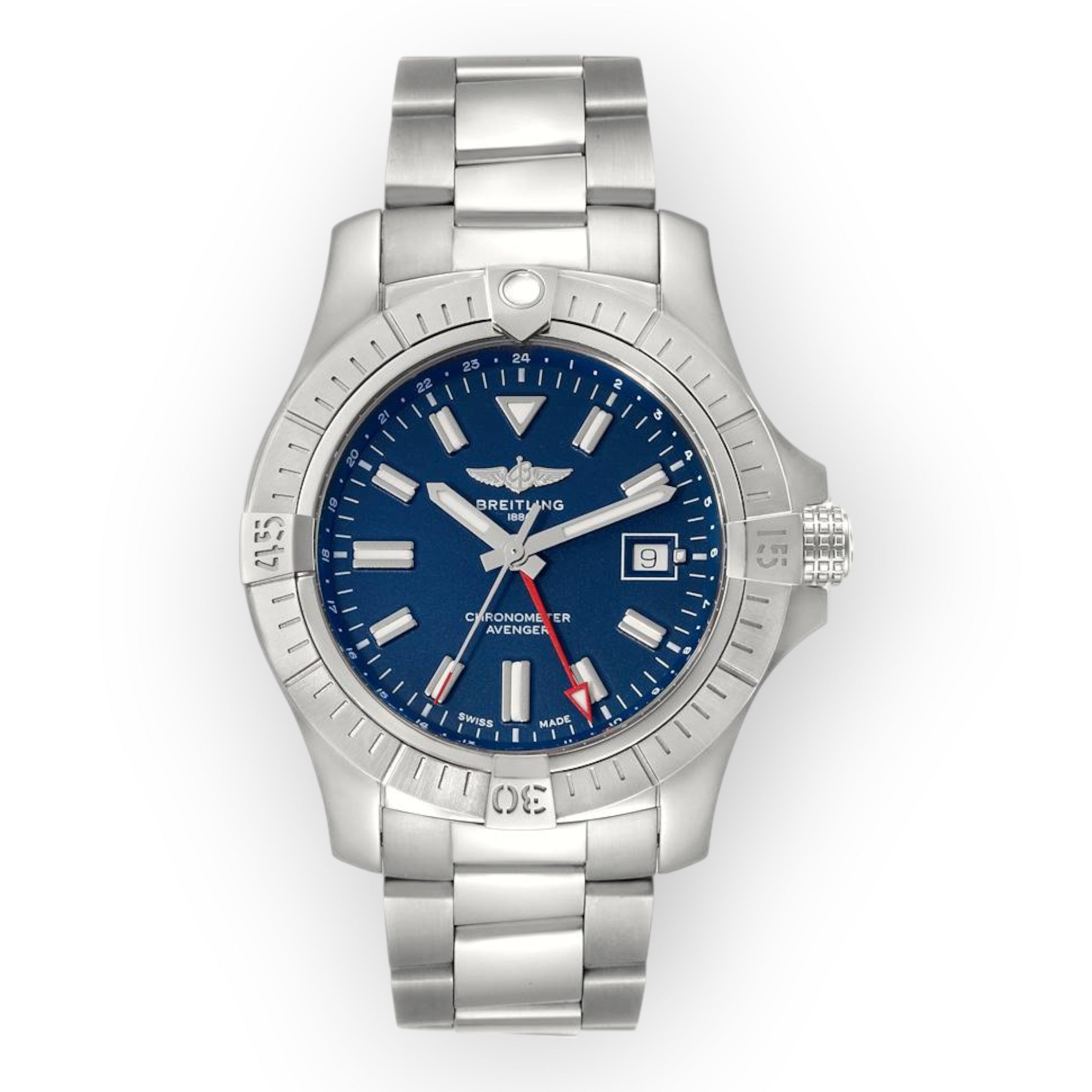 Breitling Aeromarine Avenger II GMT A32395 Blue Dial Steel Mens Watch-JD Watches NY-JD Watches NY