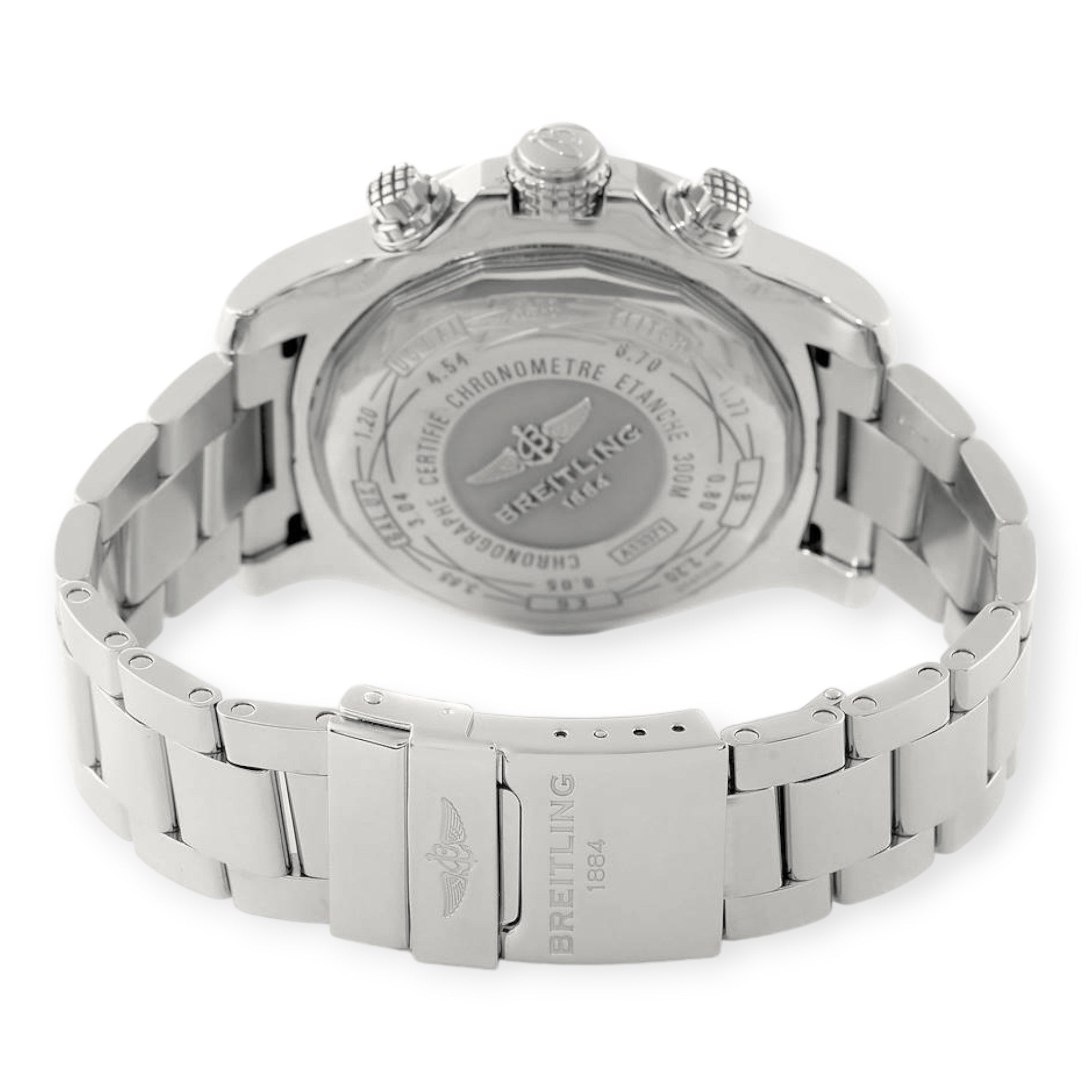 Breitling Aeromarine Super Avenger A13371 Blue Dial Steel Mens Watch-Breitling-JD Watches NY