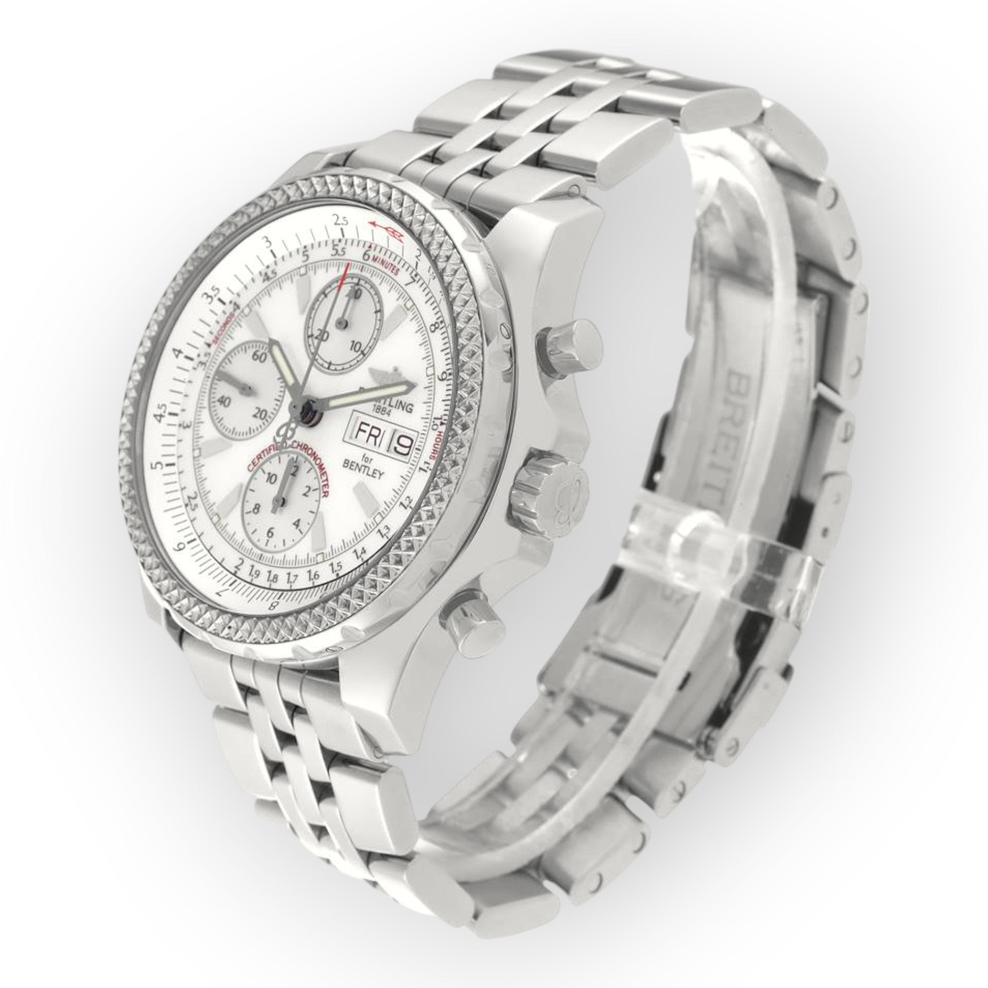 Breitling Bentley Motors A13362 GT White Dial Steel Mens Watch-JD Watches NY-JD Watches NY