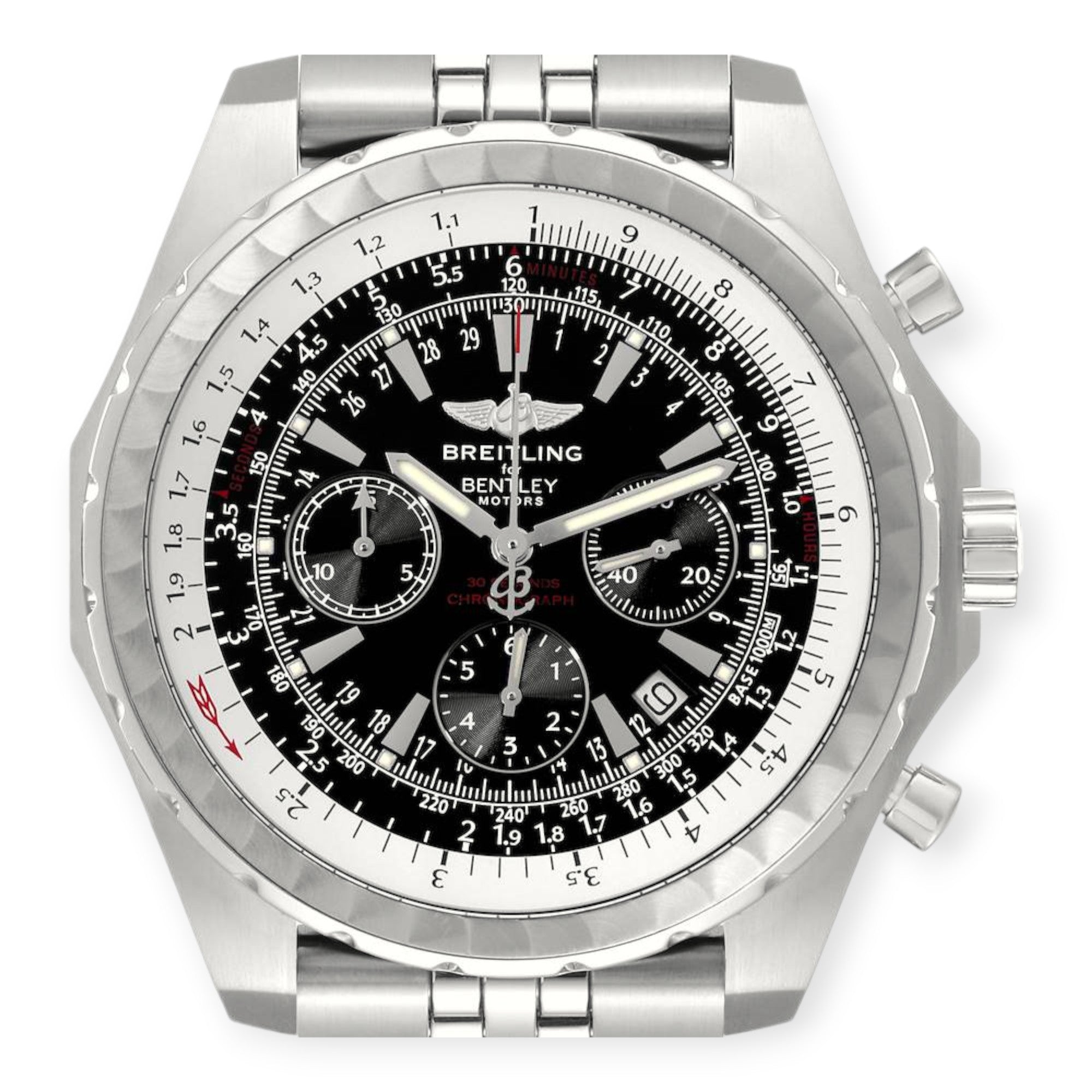 Breitling Bentley Motors T A25363 Black Dial Chronograph Mens Watch-Breitling-JD Watches NY