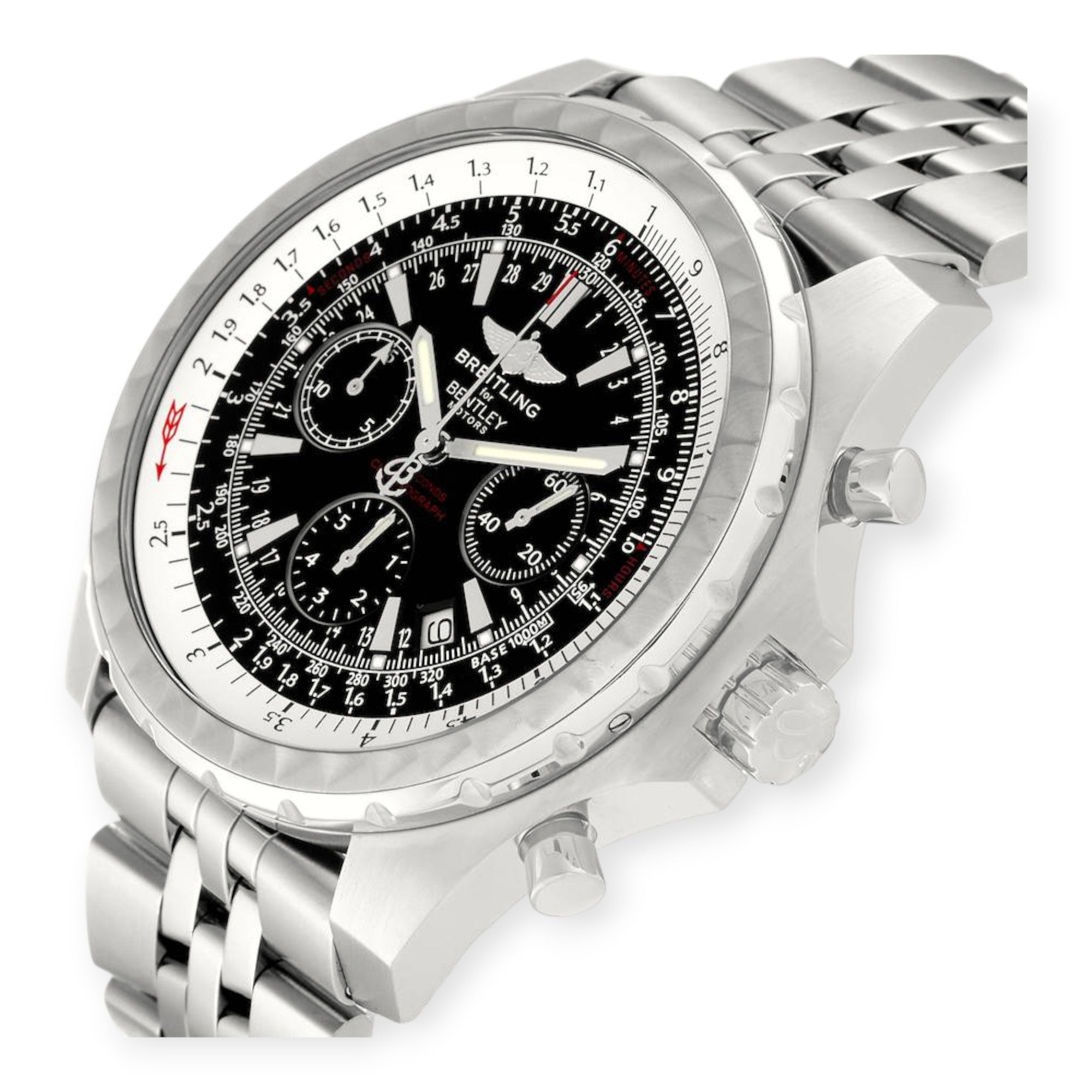 Breitling Bentley Motors T A25363 Black Dial Chronograph Mens Watch-Breitling-JD Watches NY