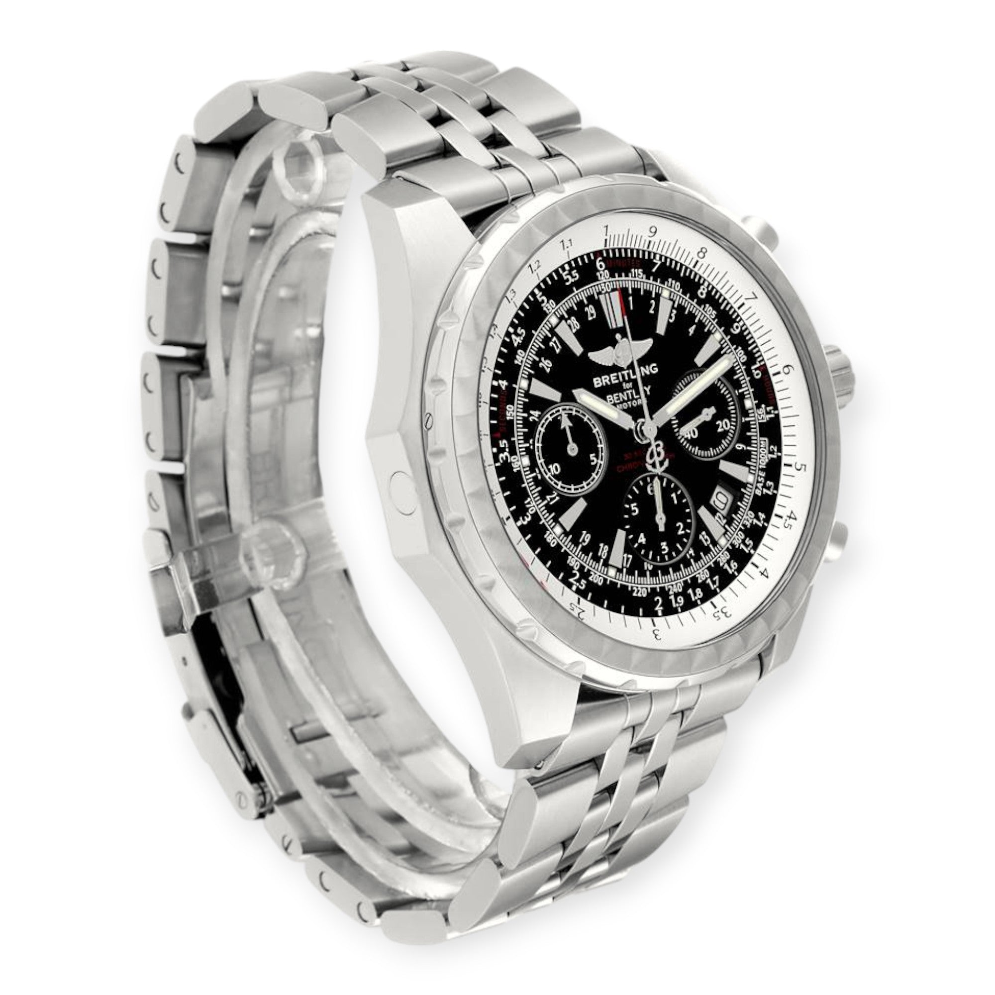 Breitling Bentley Motors T A25363 Black Dial Chronograph Mens Watch-Breitling-JD Watches NY