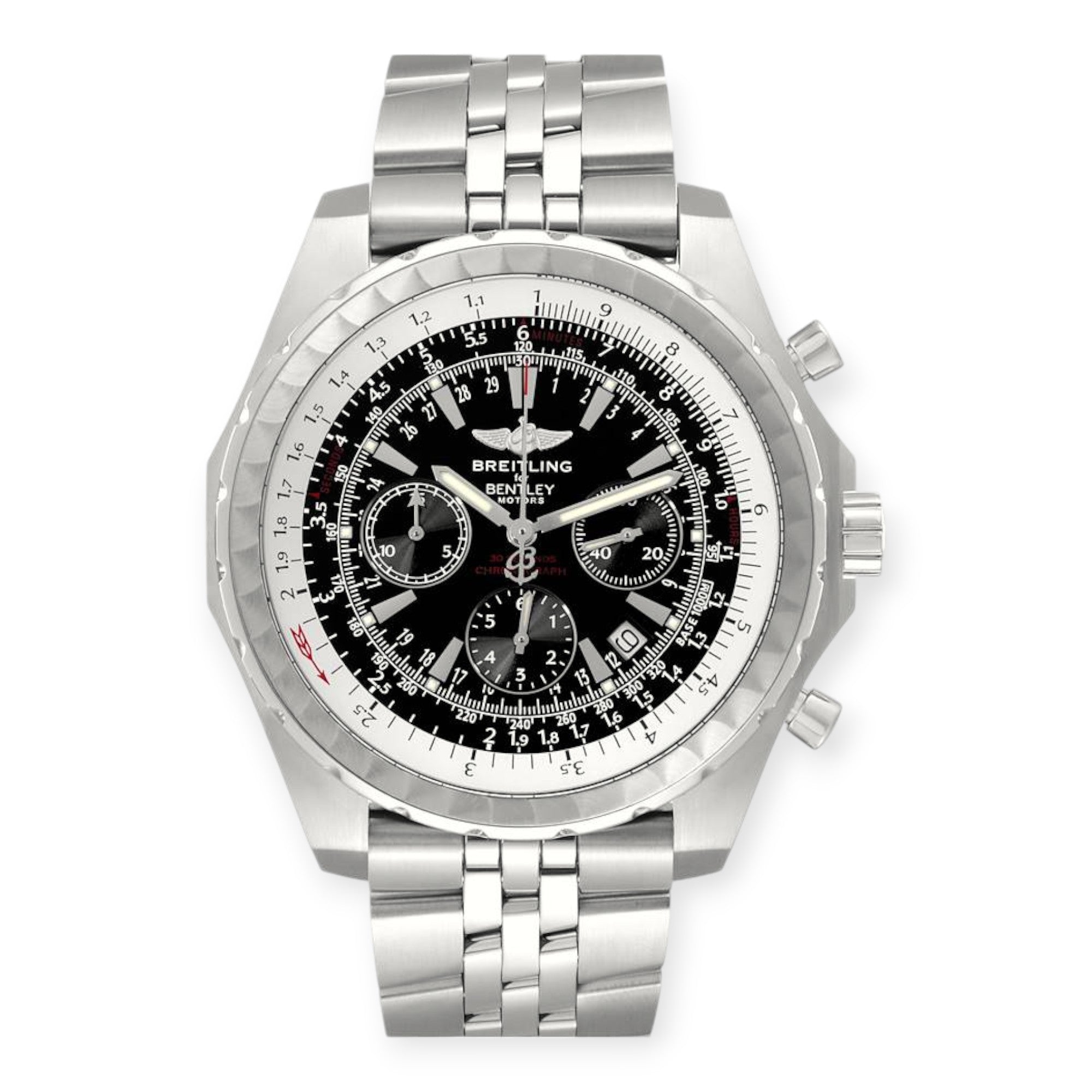 Breitling Bentley Motors T A25363 Black Dial Chronograph Mens Watch-Breitling-JD Watches NY