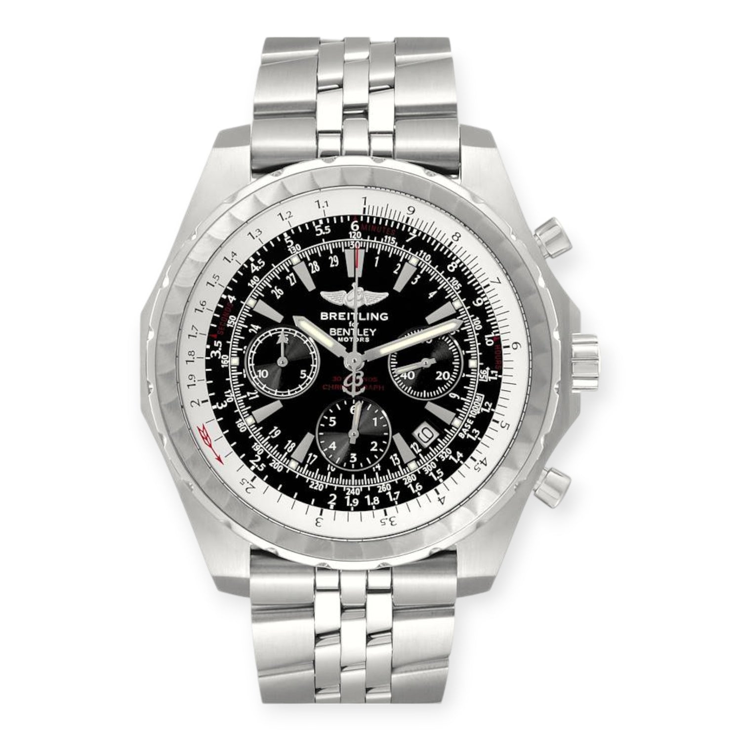 Breitling Bentley Motors T A25363 Black Dial Chronograph Mens Watch-Breitling-JD Watches NY