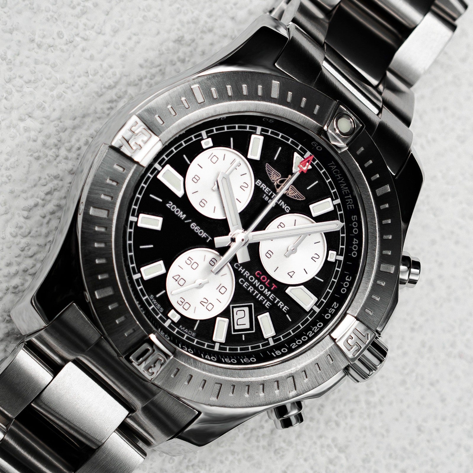 Breitling Colt Chronograph A73388 – Stainless Steel with Black Dial-Breitling-JD Watches NY