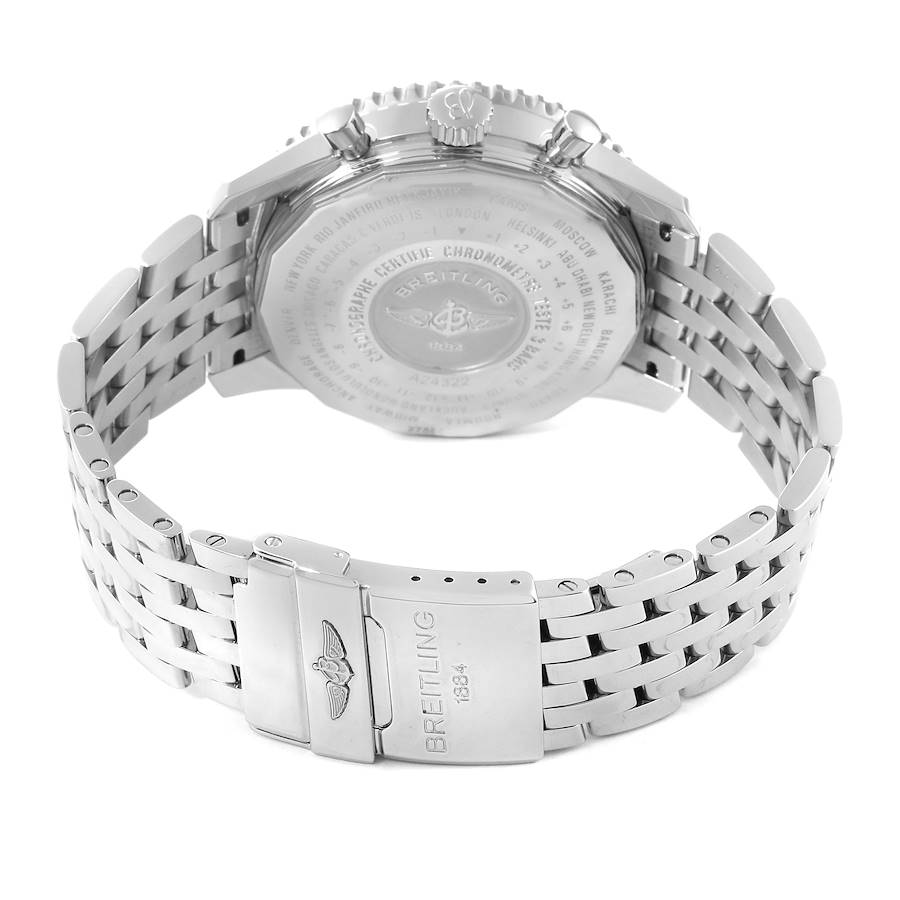 Breitling Navitimer World GMT A24322 Silver Dial Steel Mens Watch-Breitling-JD Watches NY