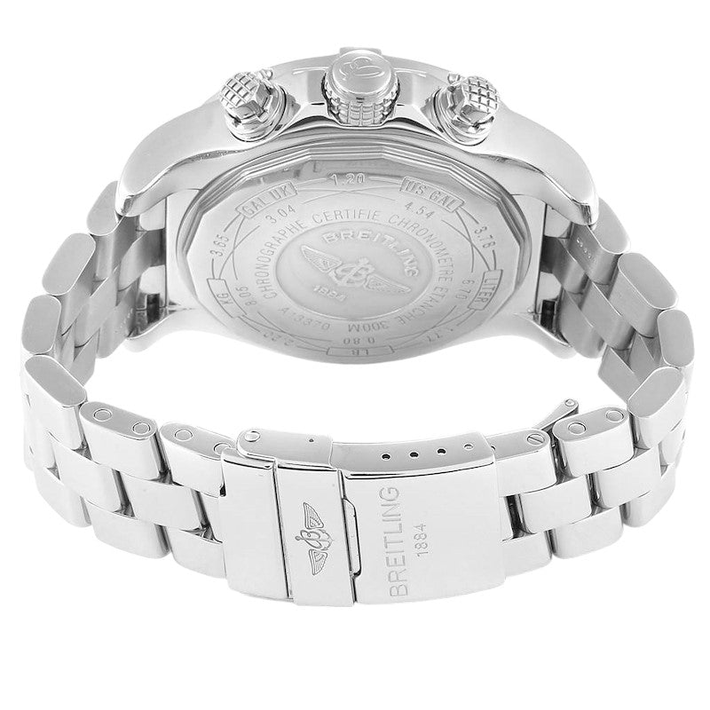 Breitling Super Avenger A13370 White Dial Chronograph Steel Mens Watch-Breitling-JD Watches NY