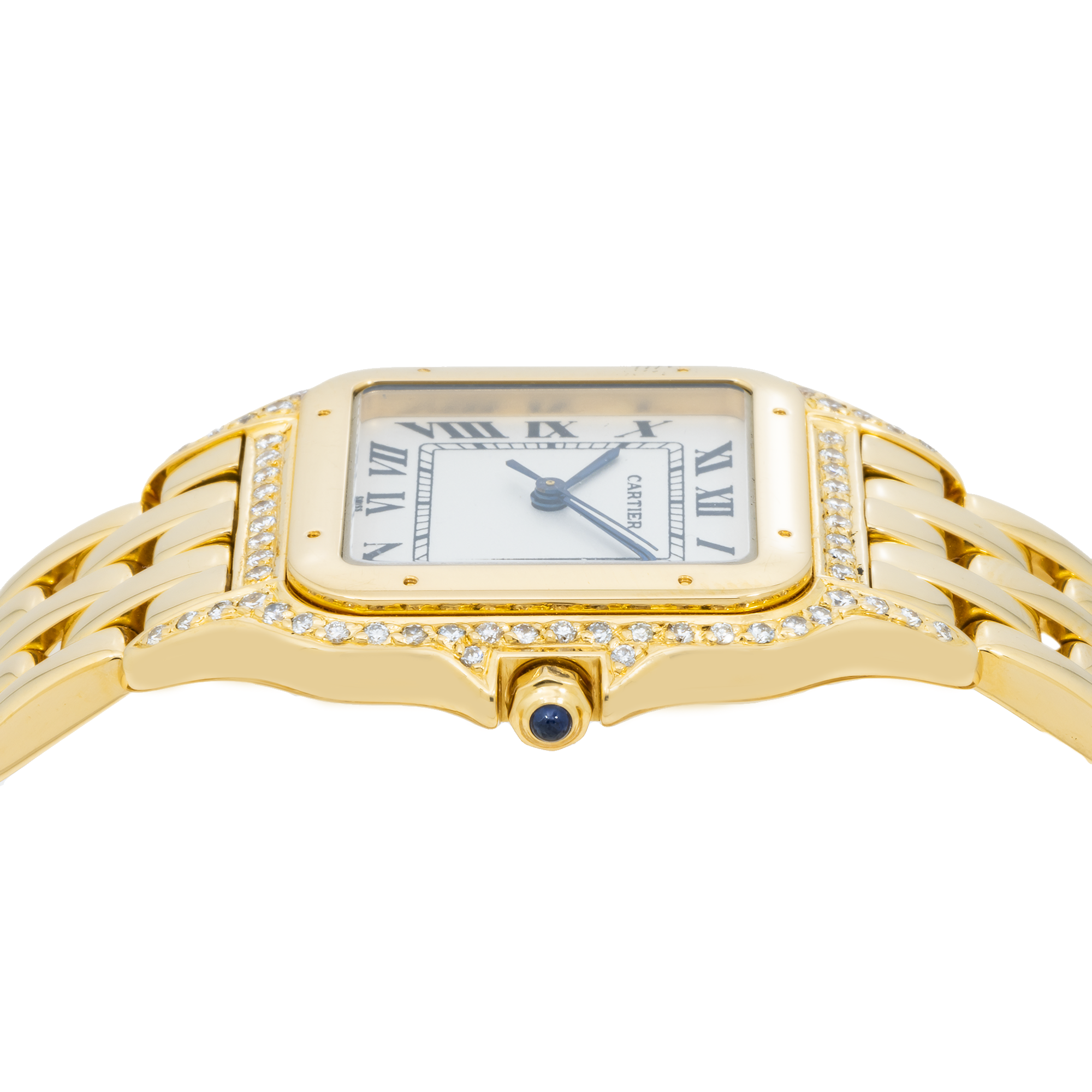 Cartier 18K Yellow Gold Panthere De Cartier 883969 Large Diamond Watch-Cartier-JD Watches NY