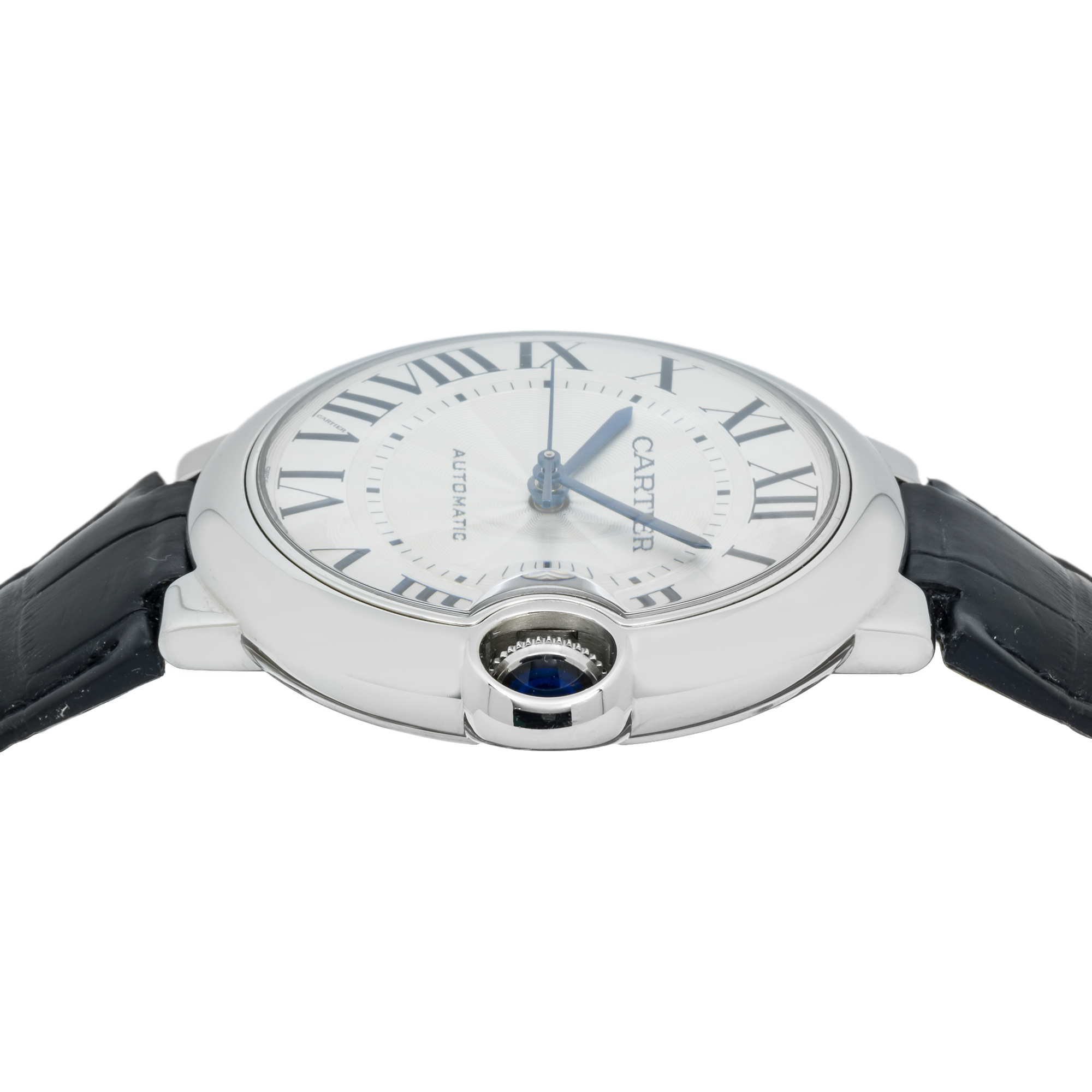 Cartier Ballon Bleu Automatic Watch W69012Z4 Stainless Steel with Leather Bracelet-Cartier-JD Watches NY