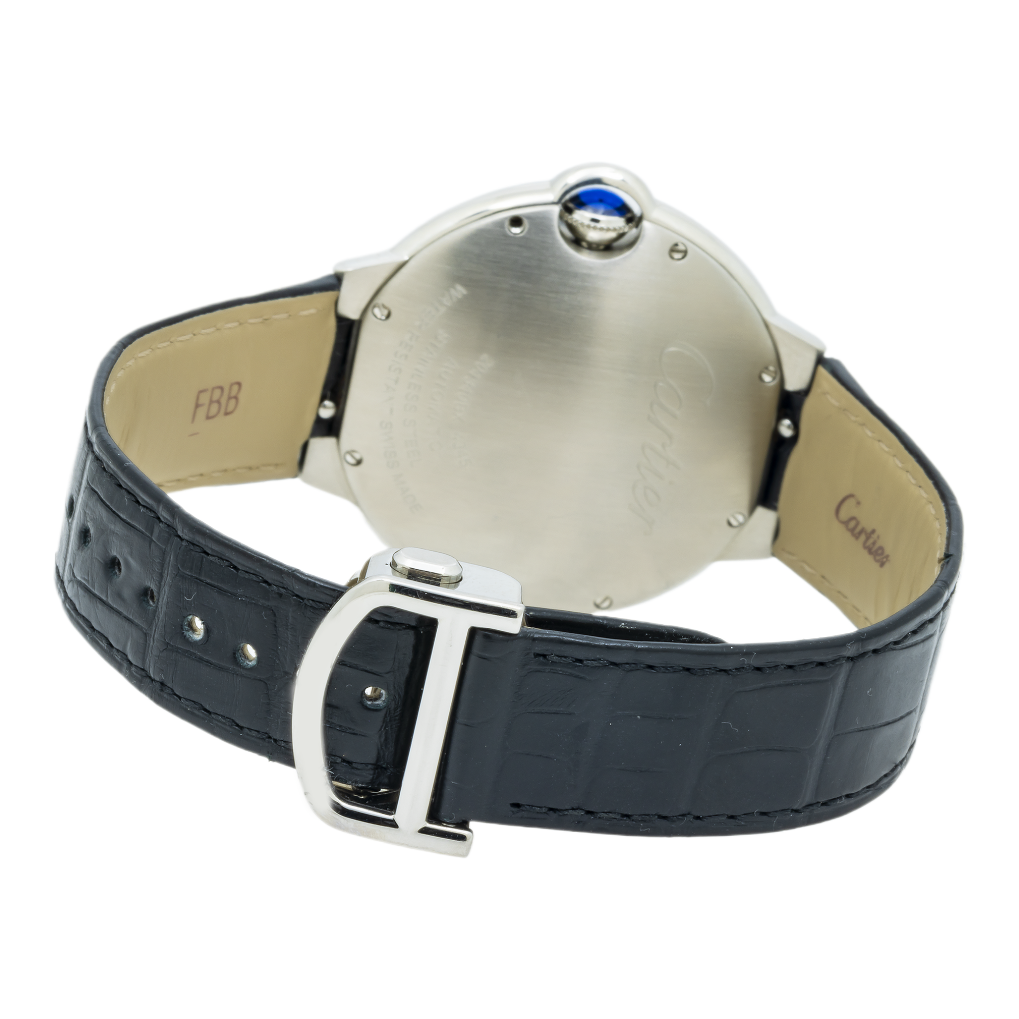 Cartier Ballon Bleu Automatic Watch W69012Z4 Stainless Steel with Leather Bracelet-Cartier-JD Watches NY