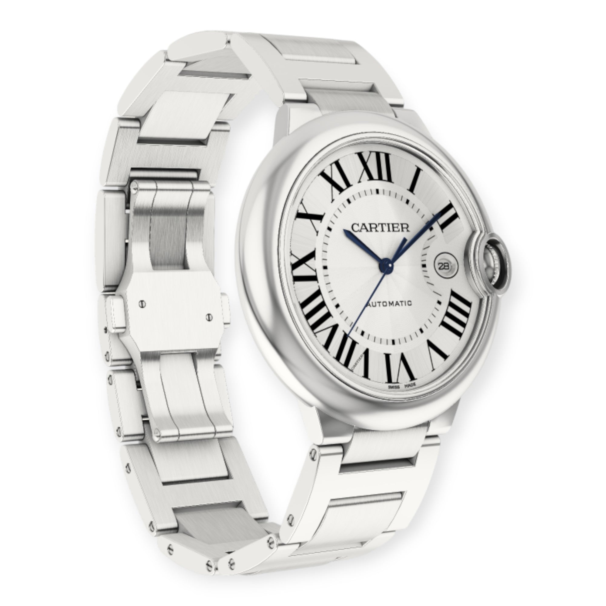 Cartier Ballon Bleu WSBB0049 Silver Dial 42mm-Cartier-JD Watches NY