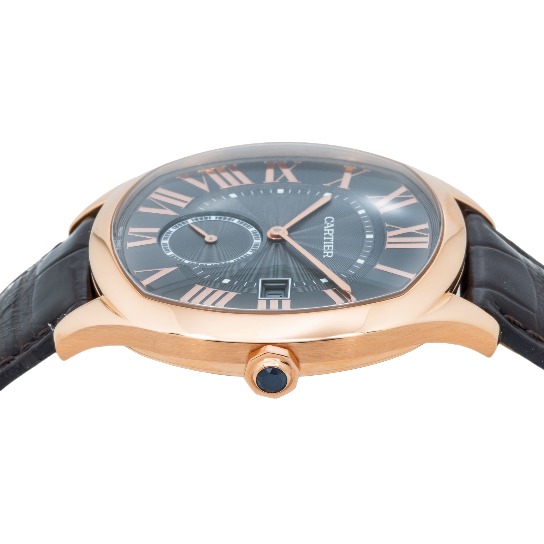 Cartier Men's WGNM0004 Drive De Cartier Rose Gold with Leather Strap-Cartier-JD Watches NY