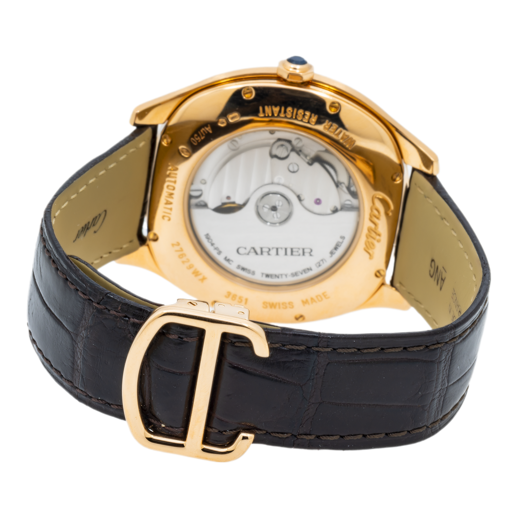 Cartier Men's WGNM0004 Drive De Cartier Rose Gold with Leather Strap-Cartier-JD Watches NY