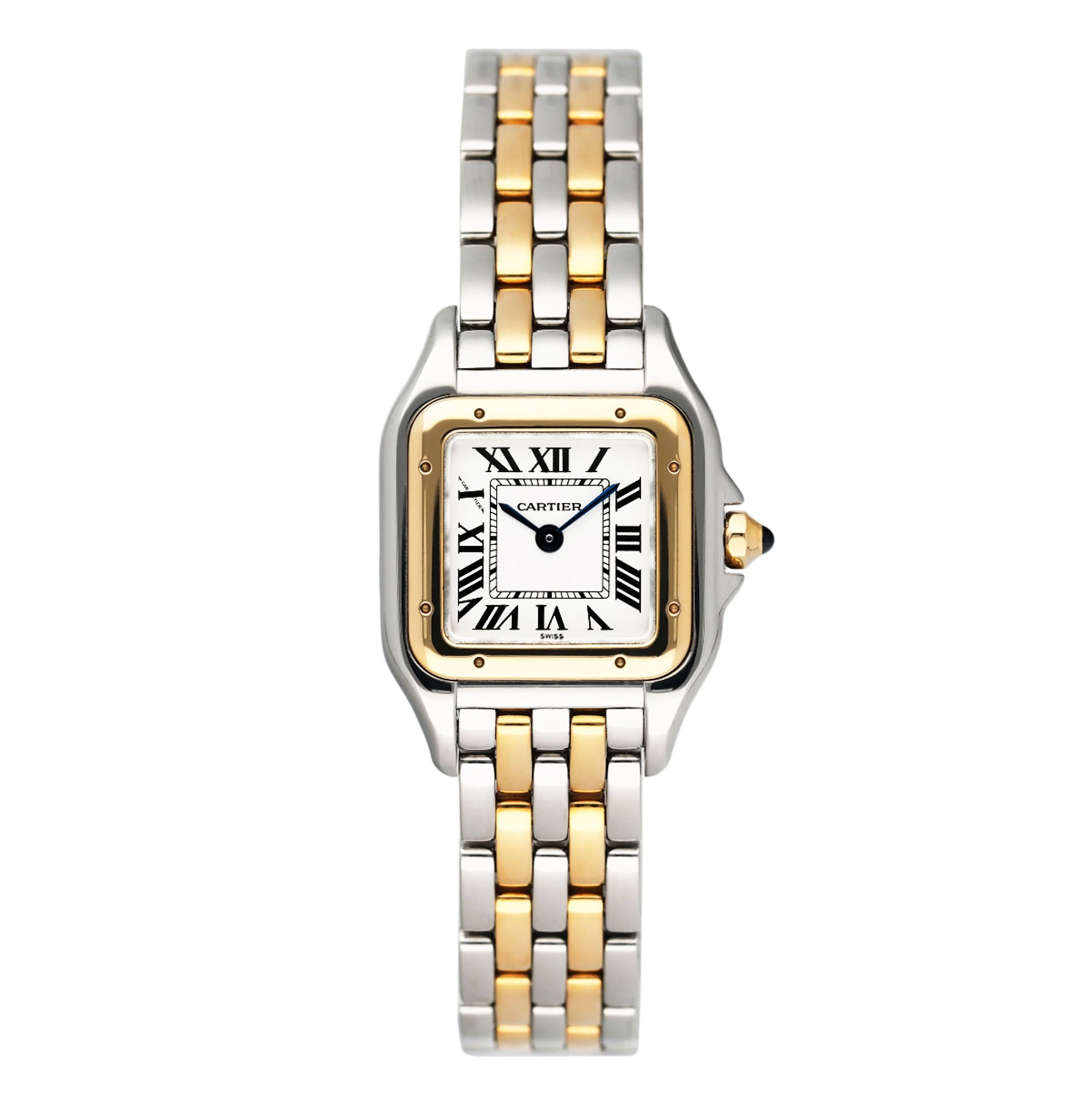 Cartier Panthère 6692, 18k Yellow Gold and Stainless Steel Case with Silver Dial, Two-Row Bracelet-Cartier-JD Watches NY