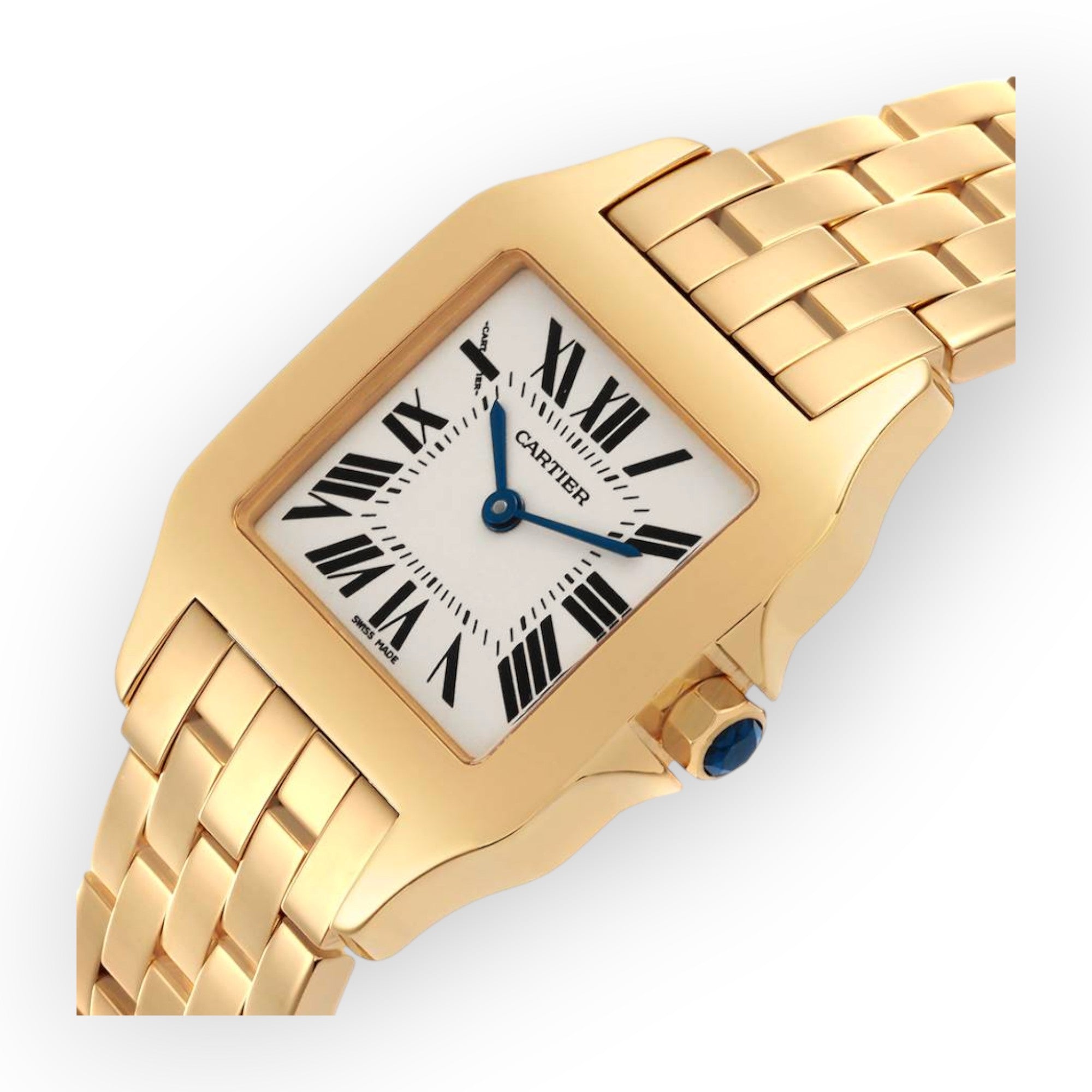 Cartier Santos Demoiselle Midsize W25062X9 Yellow Gold Ladies Watch-Cartier-JD Watches NY