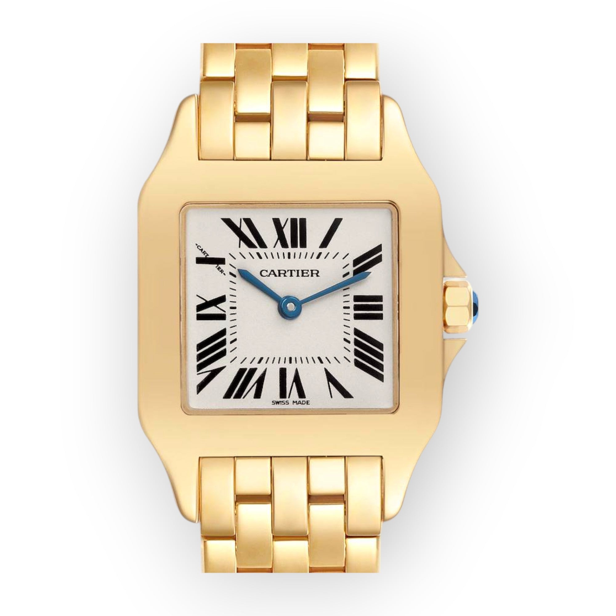 Cartier Santos Demoiselle Midsize W25062X9 Yellow Gold Ladies Watch-Cartier-JD Watches NY