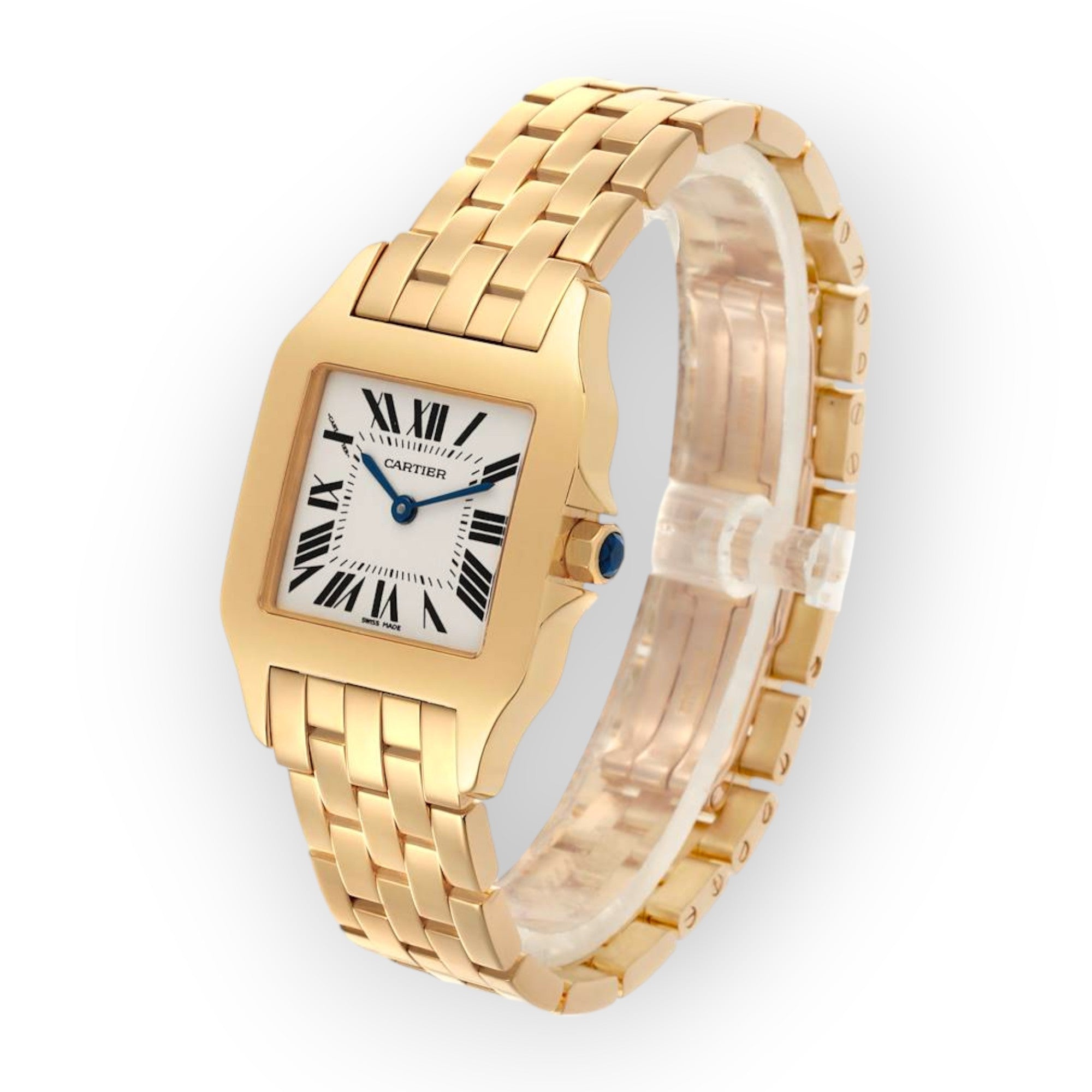 Cartier Santos Demoiselle Midsize W25062X9 Yellow Gold Ladies Watch-Cartier-JD Watches NY