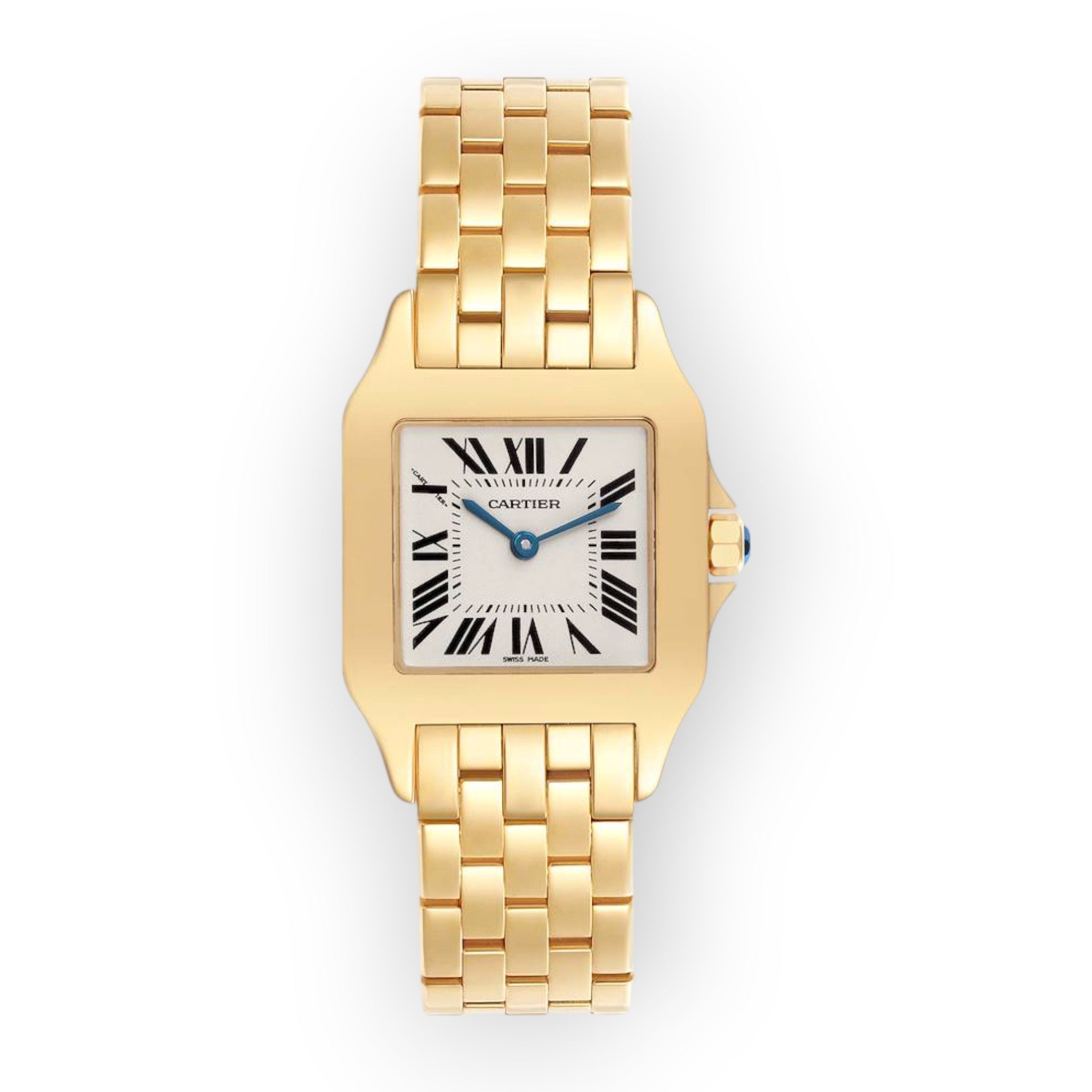 Cartier Santos Demoiselle Midsize W25062X9 Yellow Gold Ladies Watch-Cartier-JD Watches NY
