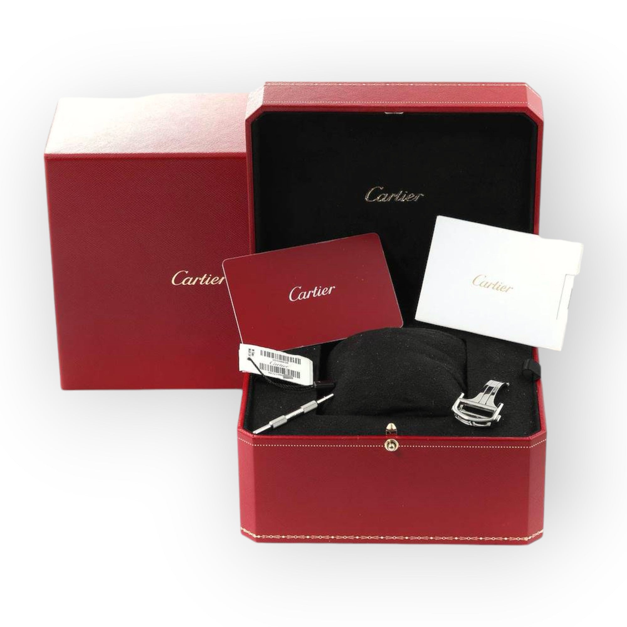 Cartier Santos WHSA0015 39.8mm White Dial With Stainless Steel Bracelet-Cartier-JD Watches NY