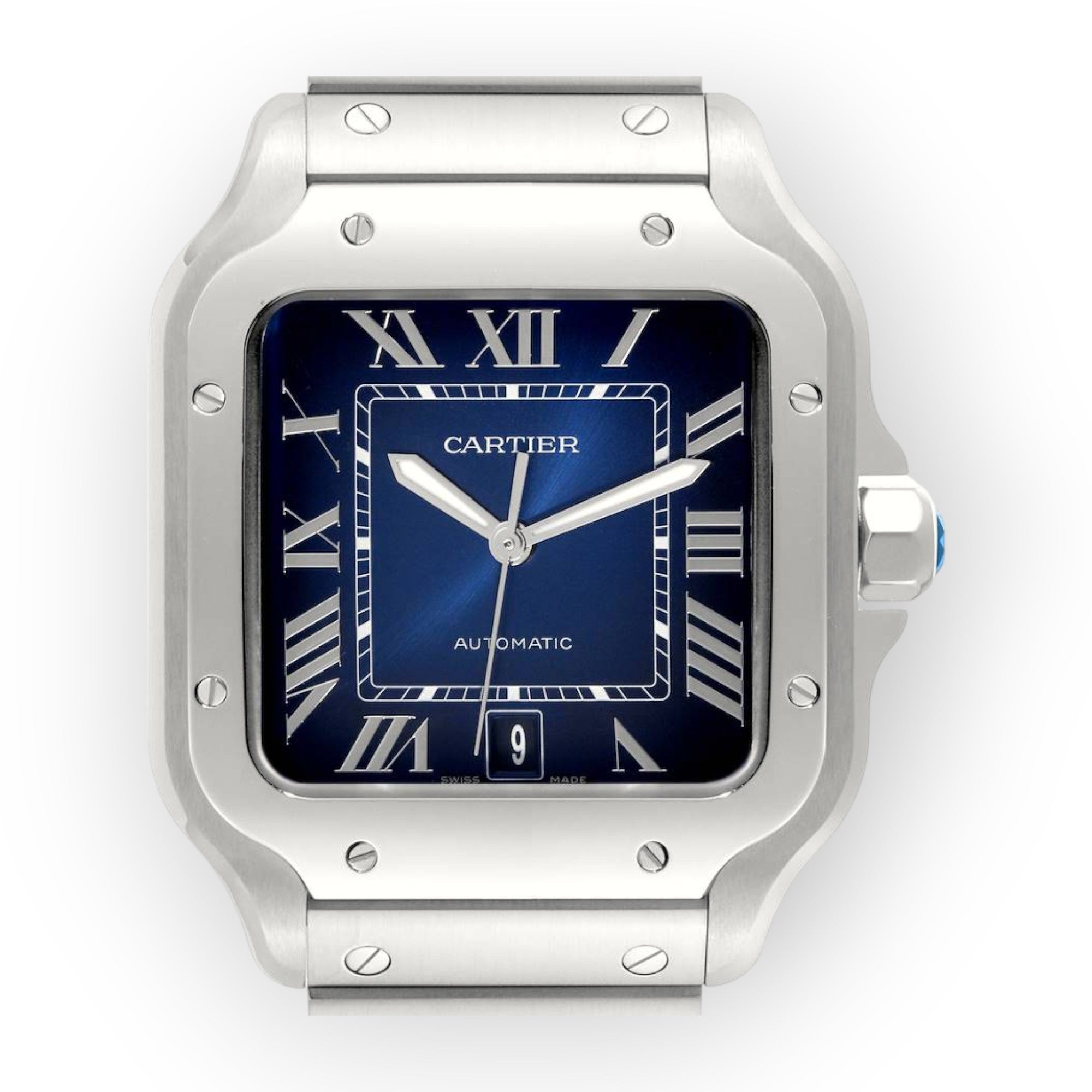 Cartier Santos WSSA0030 40mm Blue Dial With Stainless Steel Bracelet-Cartier-JD Watches NY