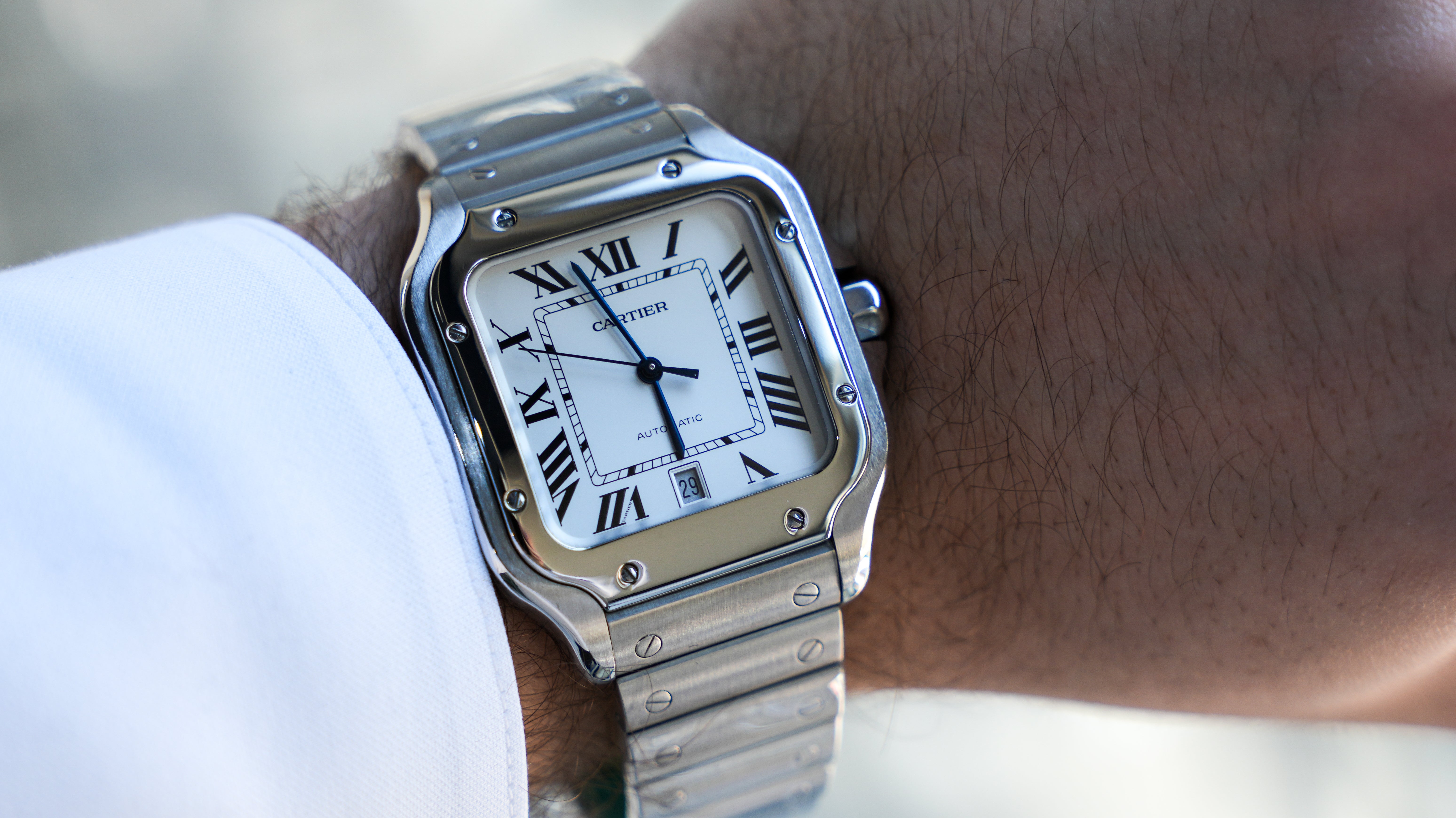 Pre-Owned Cartier Santos de Cartier Large Model Watch – JD