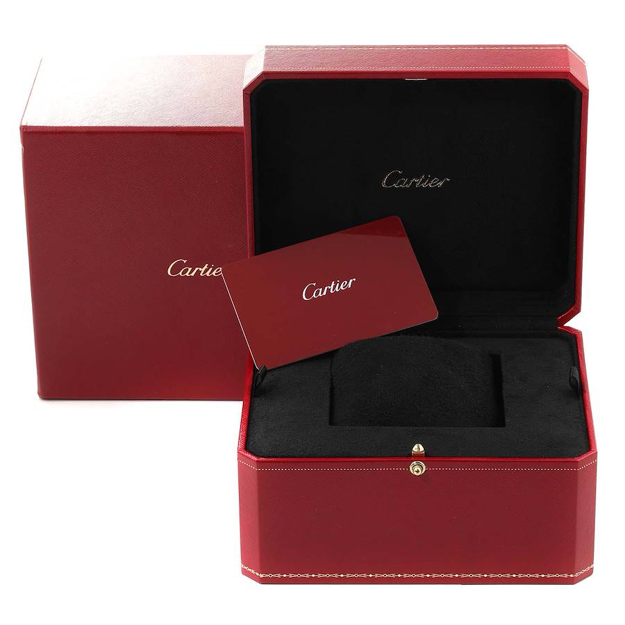 Cartier Santos de Cartier WGSA0029 39.8mm Silvered Opaline Dial With Yellow Gold Bracelet-Cartier-JD Watches NY