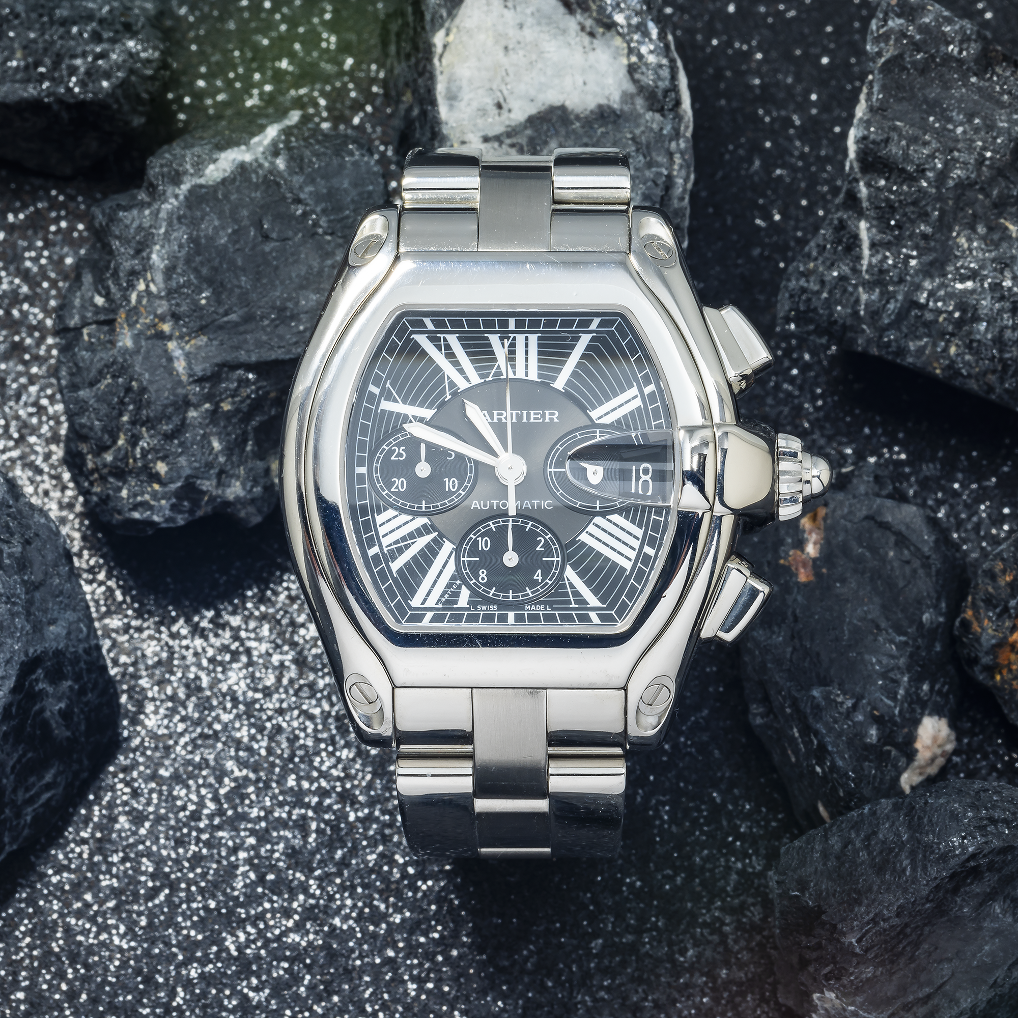 Cartier Tank Francaise 2618 Stainless Steel Quartz Watch-Cartier-JD Watches NY