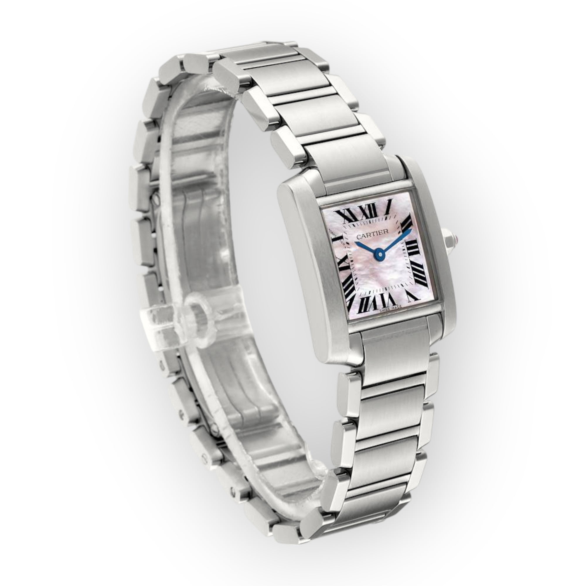 Cartier Tank Francaise Small W51008Q3 25mm Pink Mother Of Perl Dial-Cartier-JD Watches NY