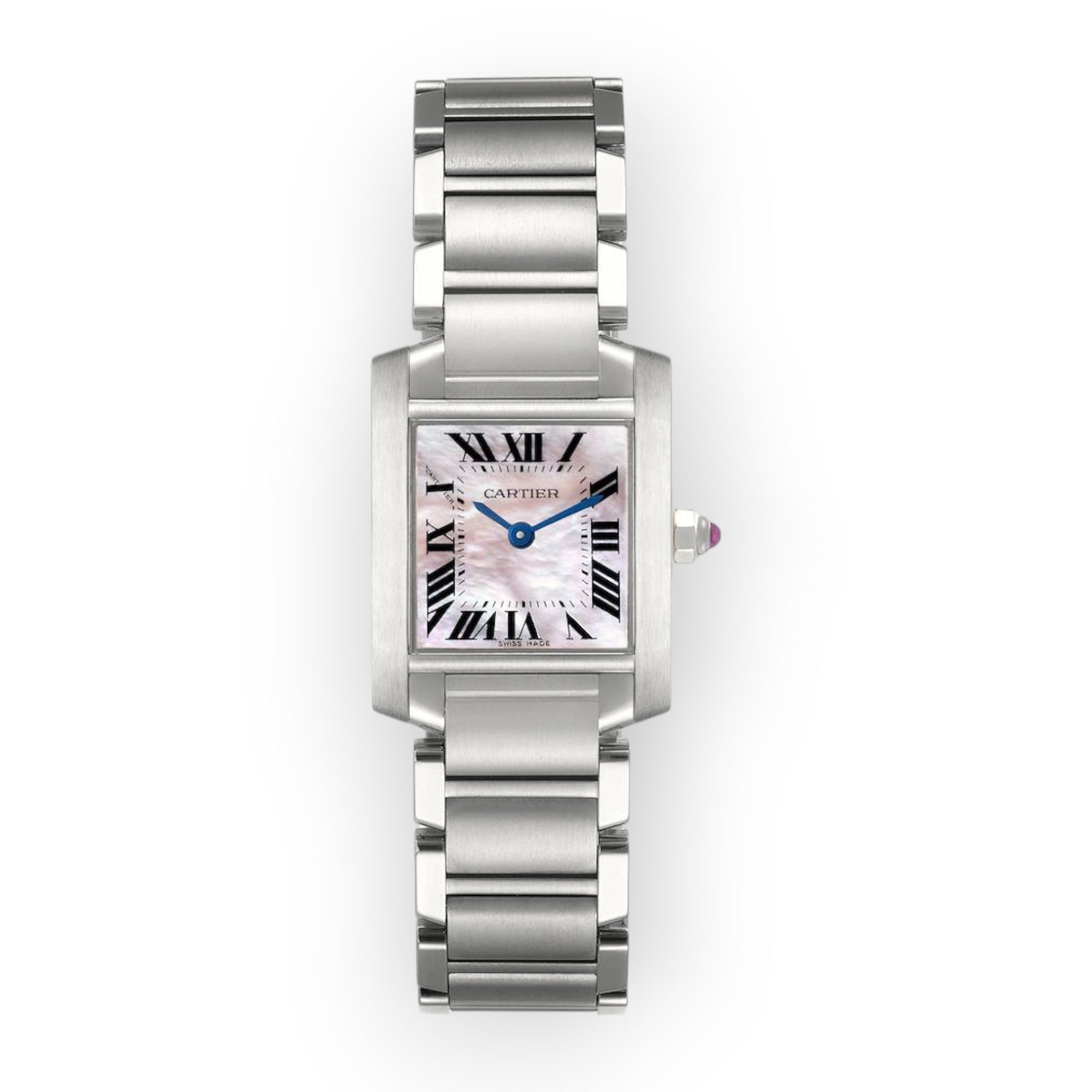 Cartier Tank Francaise Small W51008Q3 25mm Pink Mother Of Perl Dial-Cartier-JD Watches NY