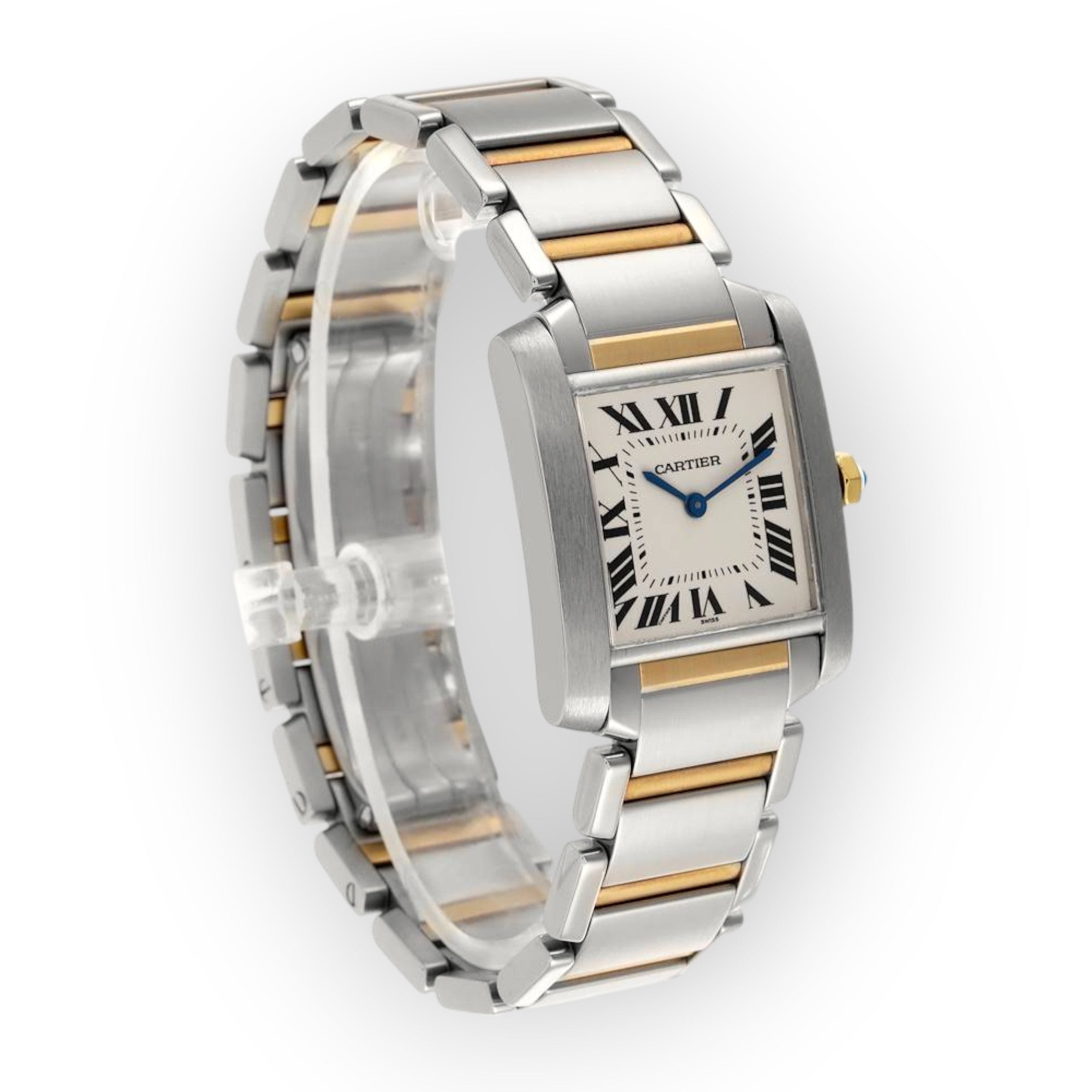 Cartier Tank Francaise Steel Yellow Gold Mens Watch W51006Q4-Cartier-JD Watches NY
