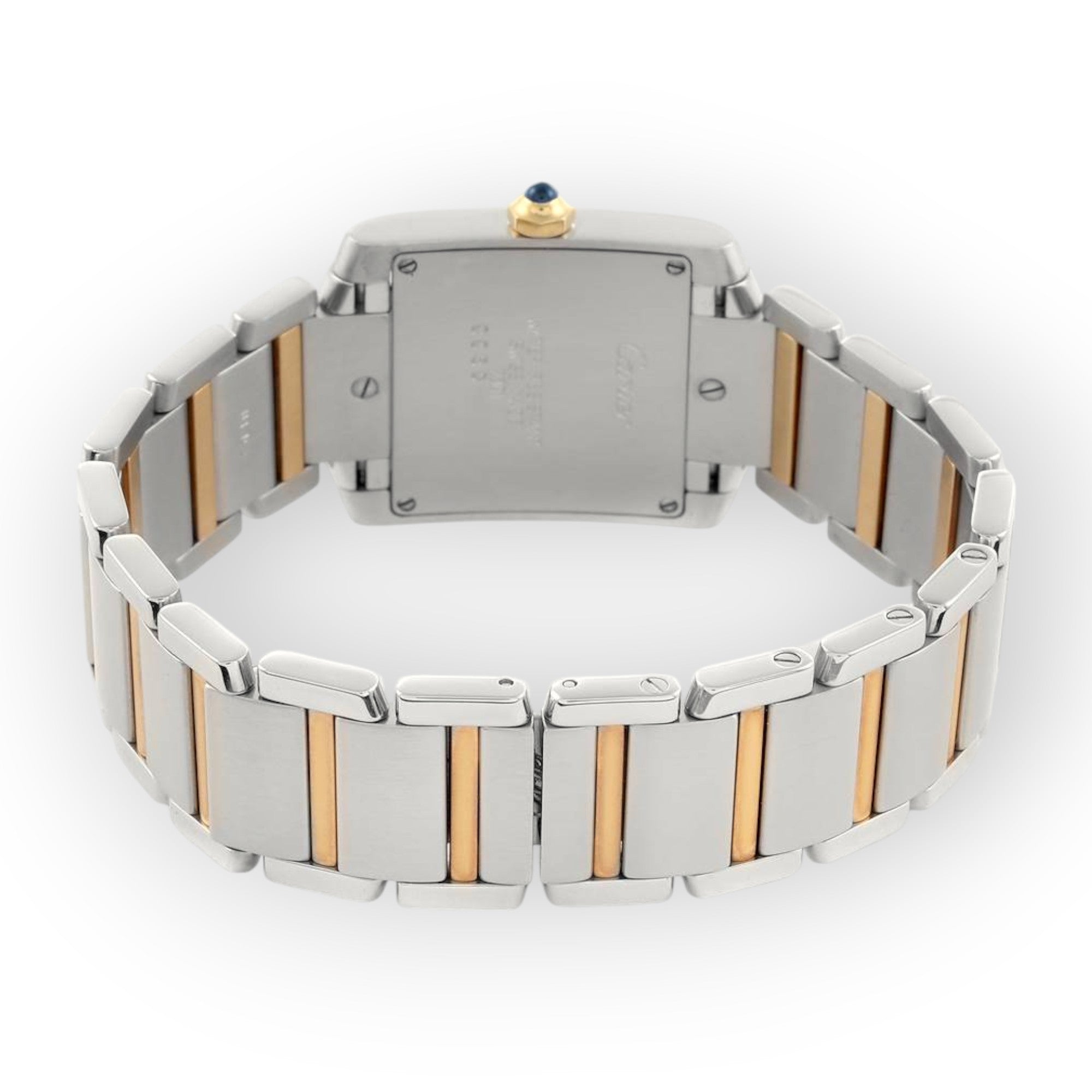 Cartier Tank Francaise Steel Yellow Gold Mens Watch W51006Q4-Cartier-JD Watches NY