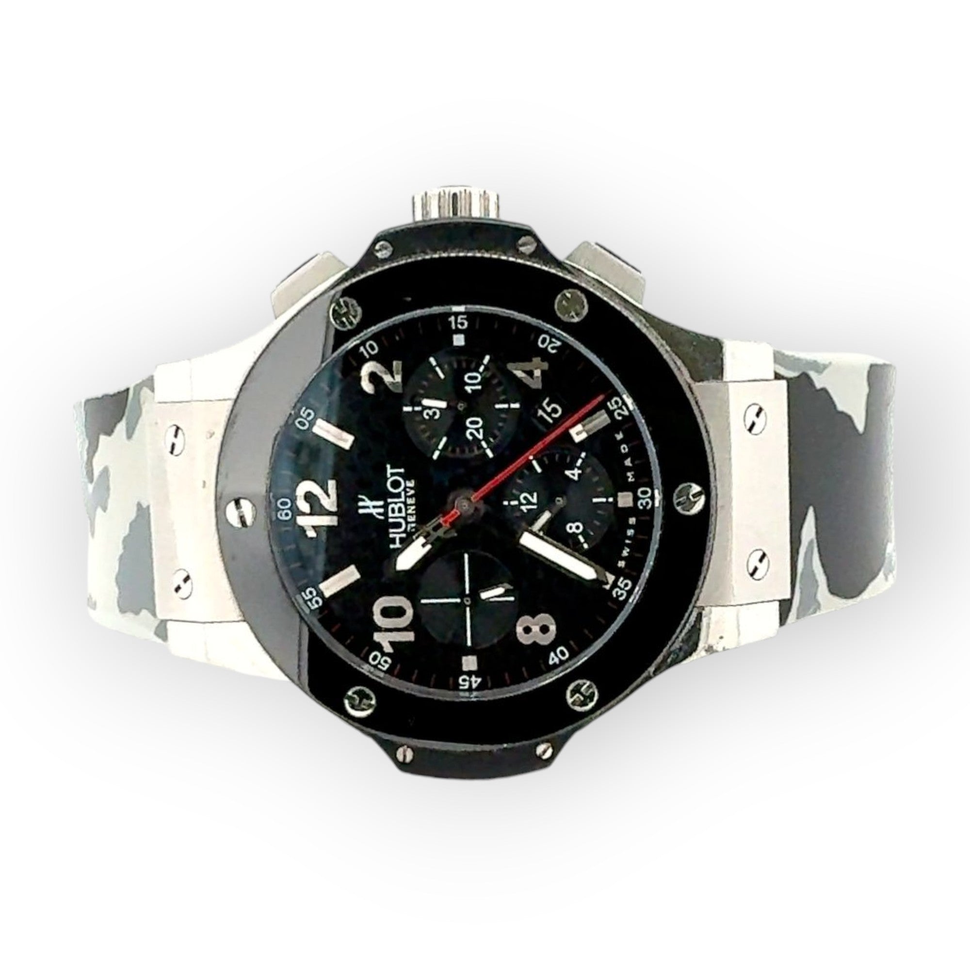 Hublot Big Bang Evolution Steel and Ceramic 44MM 301.SB.131.RX (After Market Strap)-Hublot-JD Watches NY