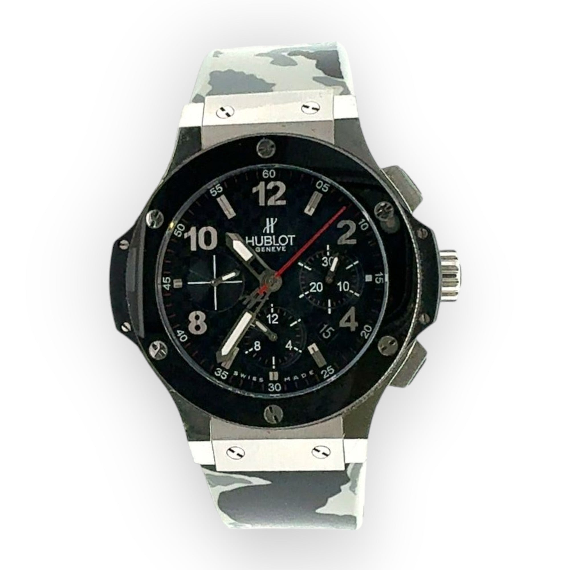 Hublot Big Bang Evolution Steel and Ceramic 44MM 301.SB.131.RX (After Market Strap)-Hublot-JD Watches NY