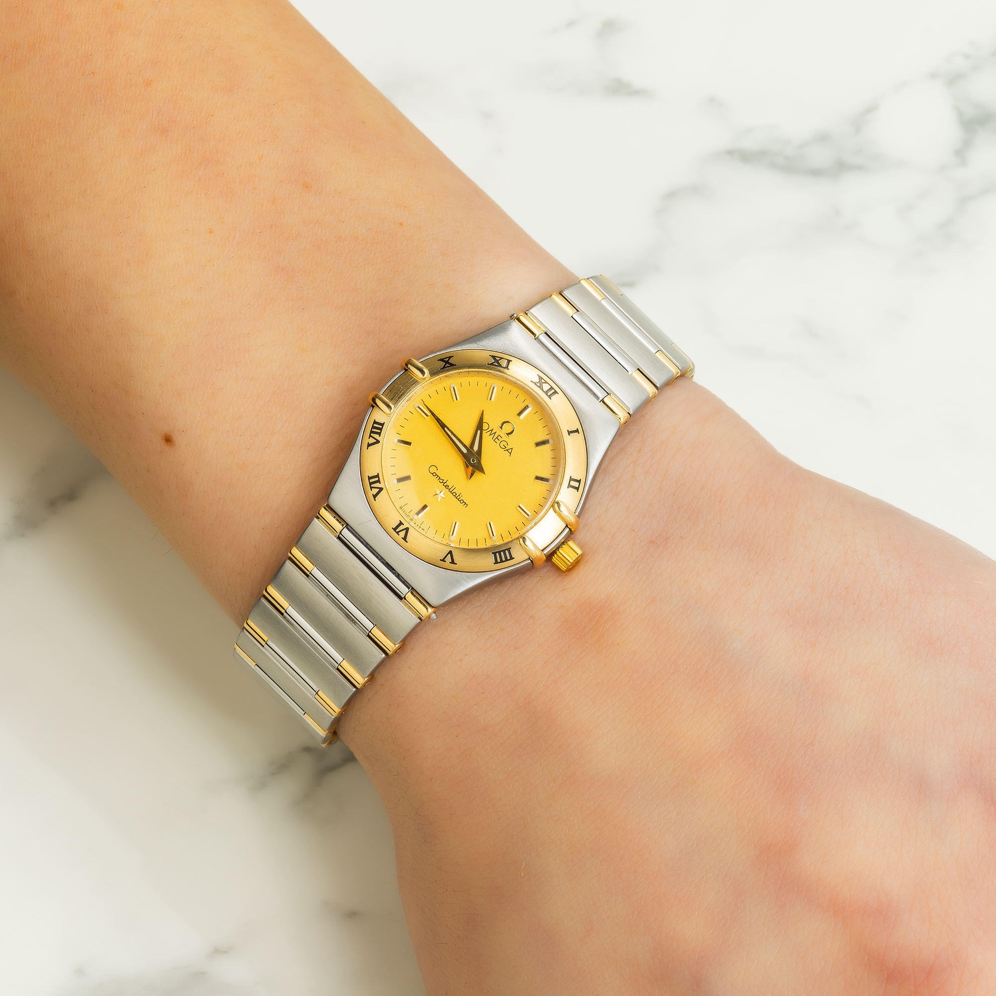 Omega Constellation 22.5mm Steel and Yellow Gold 1362.10.00-Omega-JD Watches NY