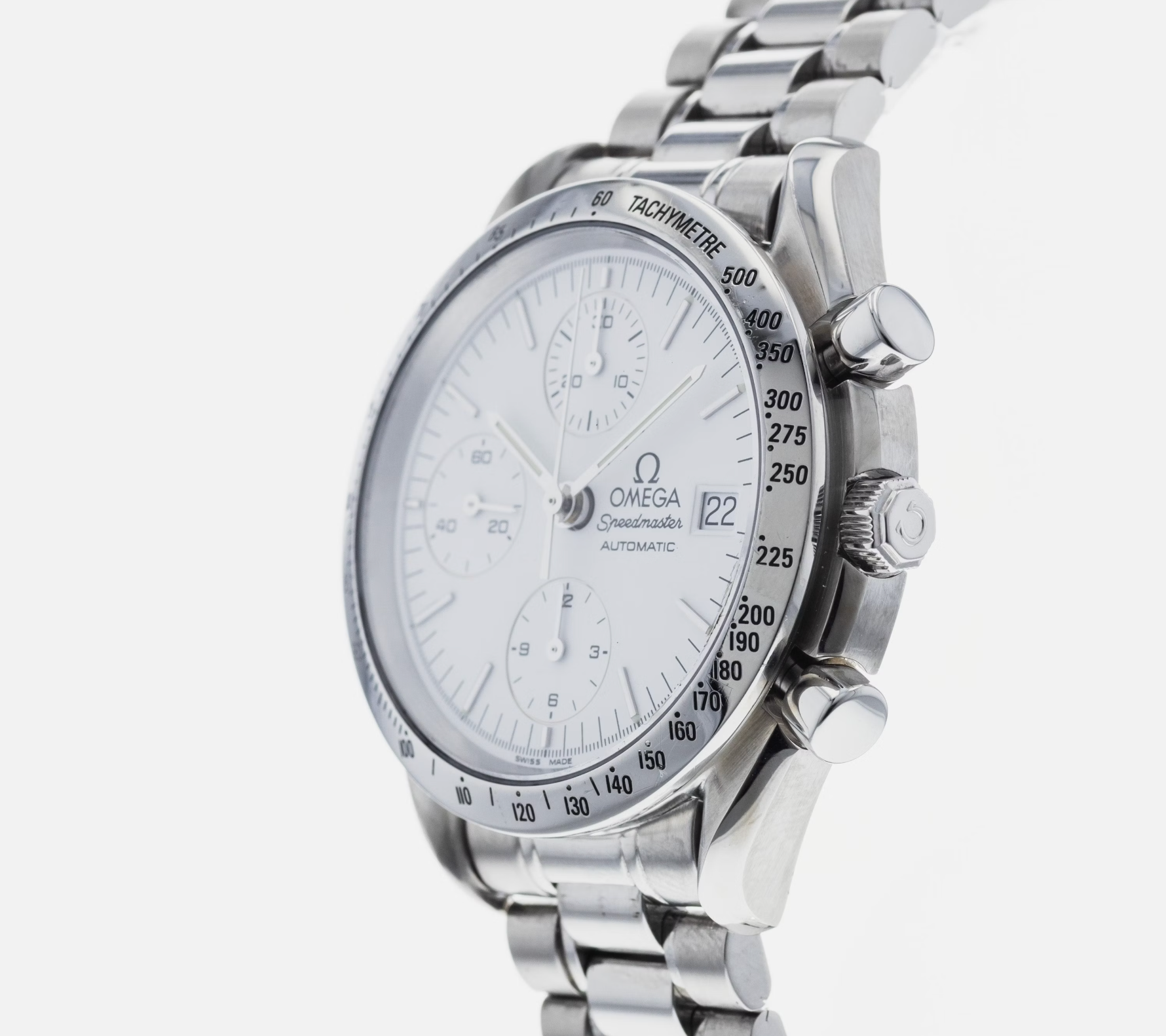 Omega Speedmaster 3511.20 – 39mm White Dial & Stainless Steel Bracelet-Omega-JD Watches NY