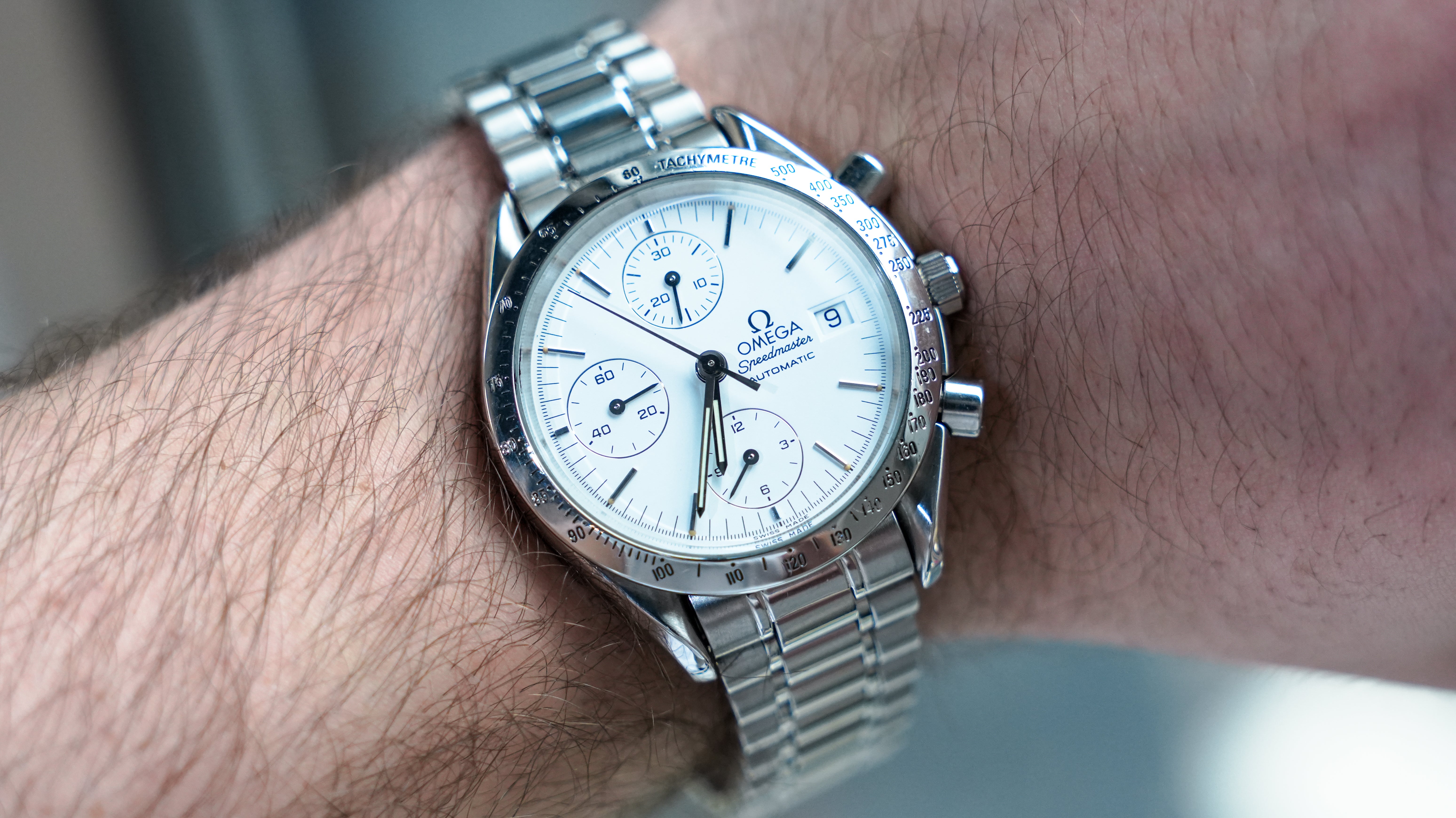 Omega Speedmaster 3511.20 – 39mm White Dial & Stainless Steel Bracelet-Omega-JD Watches NY