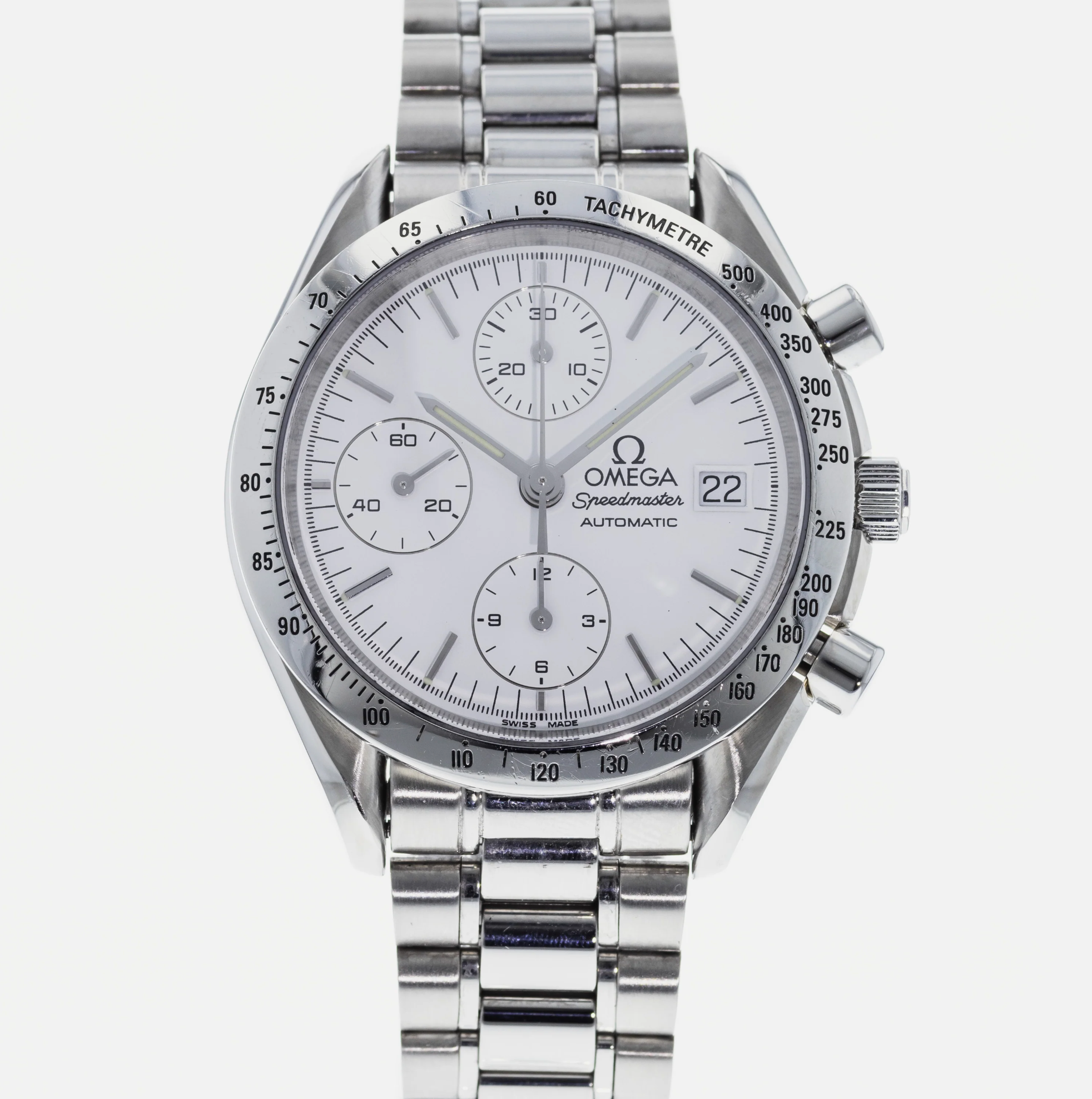 Omega Speedmaster 3511.20 – 39mm White Dial & Stainless Steel Bracelet-Omega-JD Watches NY