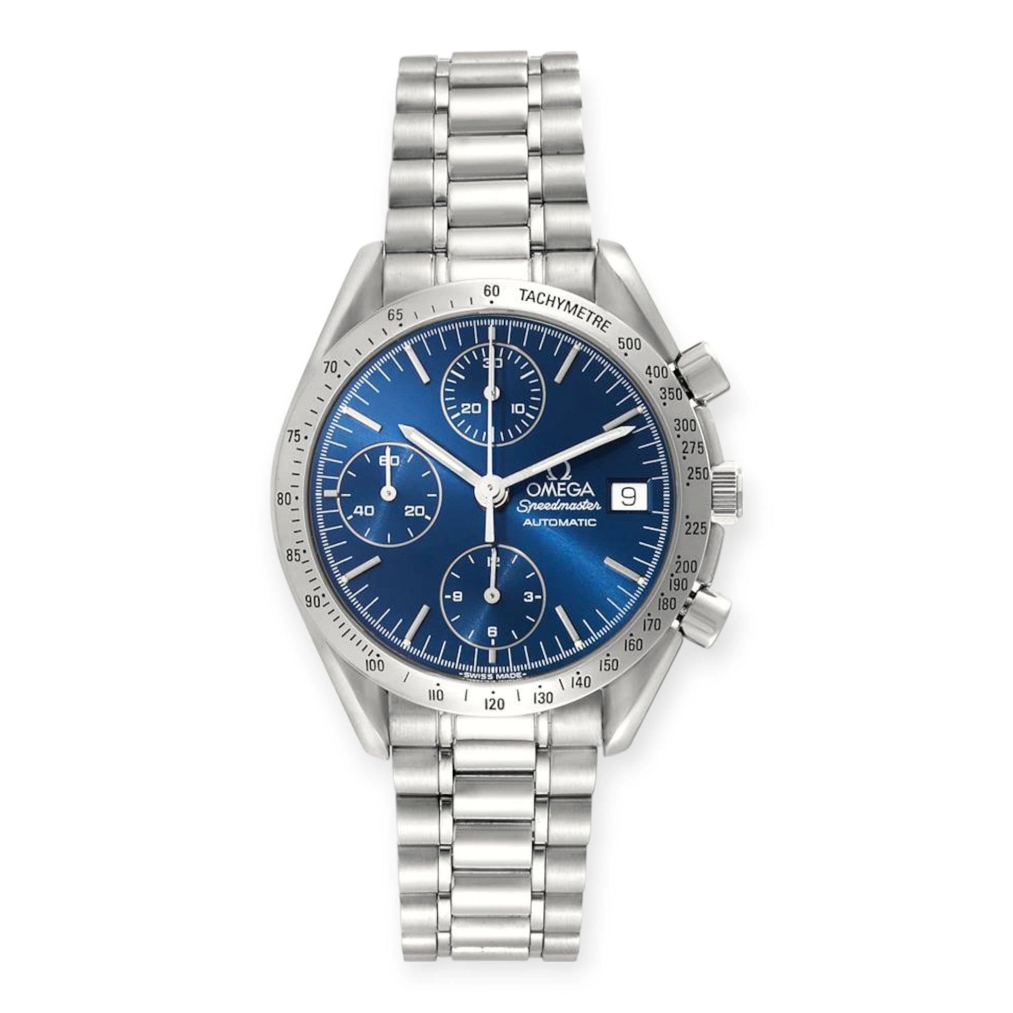 Omega Speedmaster 3511.80.00 Date Blue Dial Chronograph Mens Watch-Omega-JD Watches NY