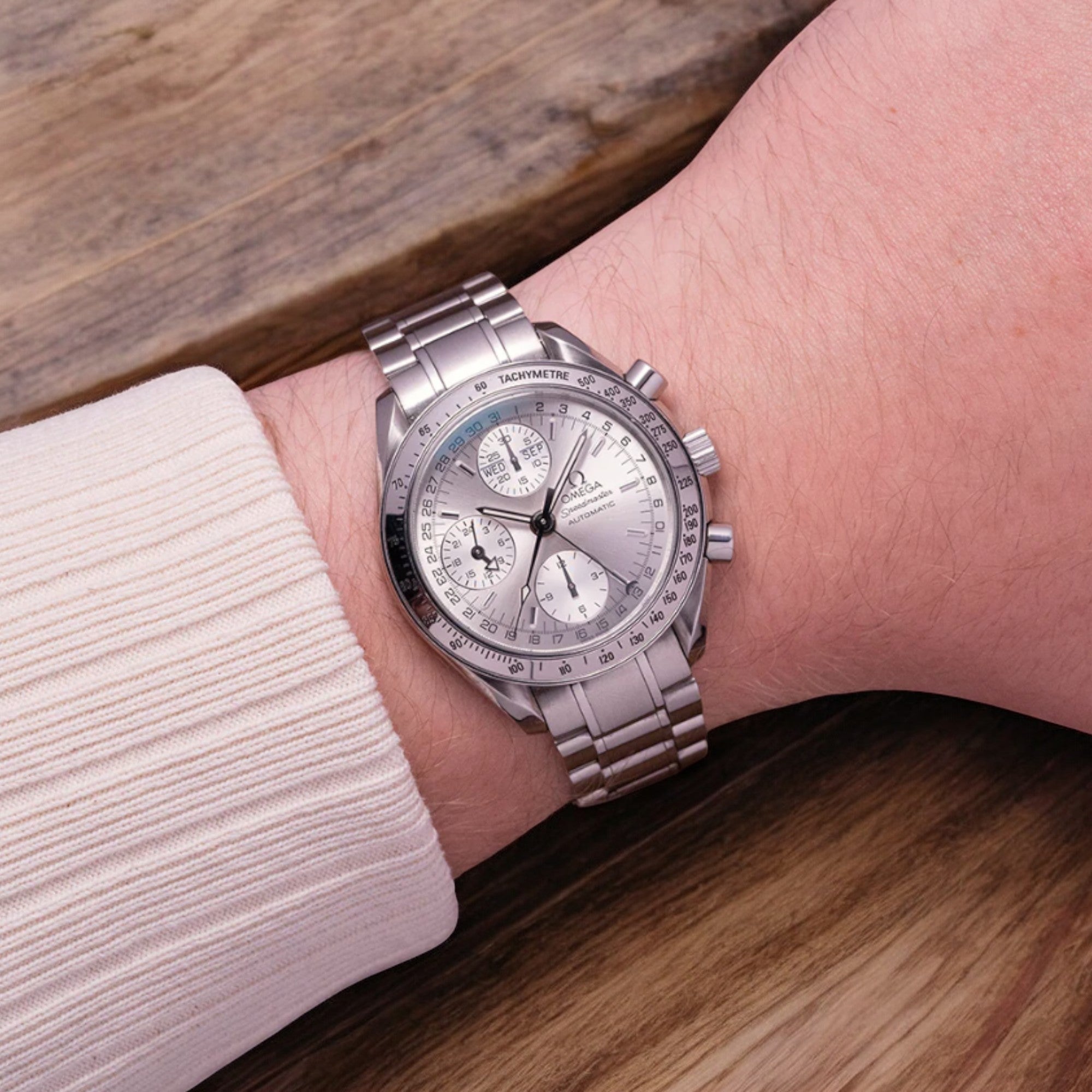 Omega Speedmaster 3523.30.00 Day Date Chronograph Steel Mens Watch-Omega-JD Watches NY