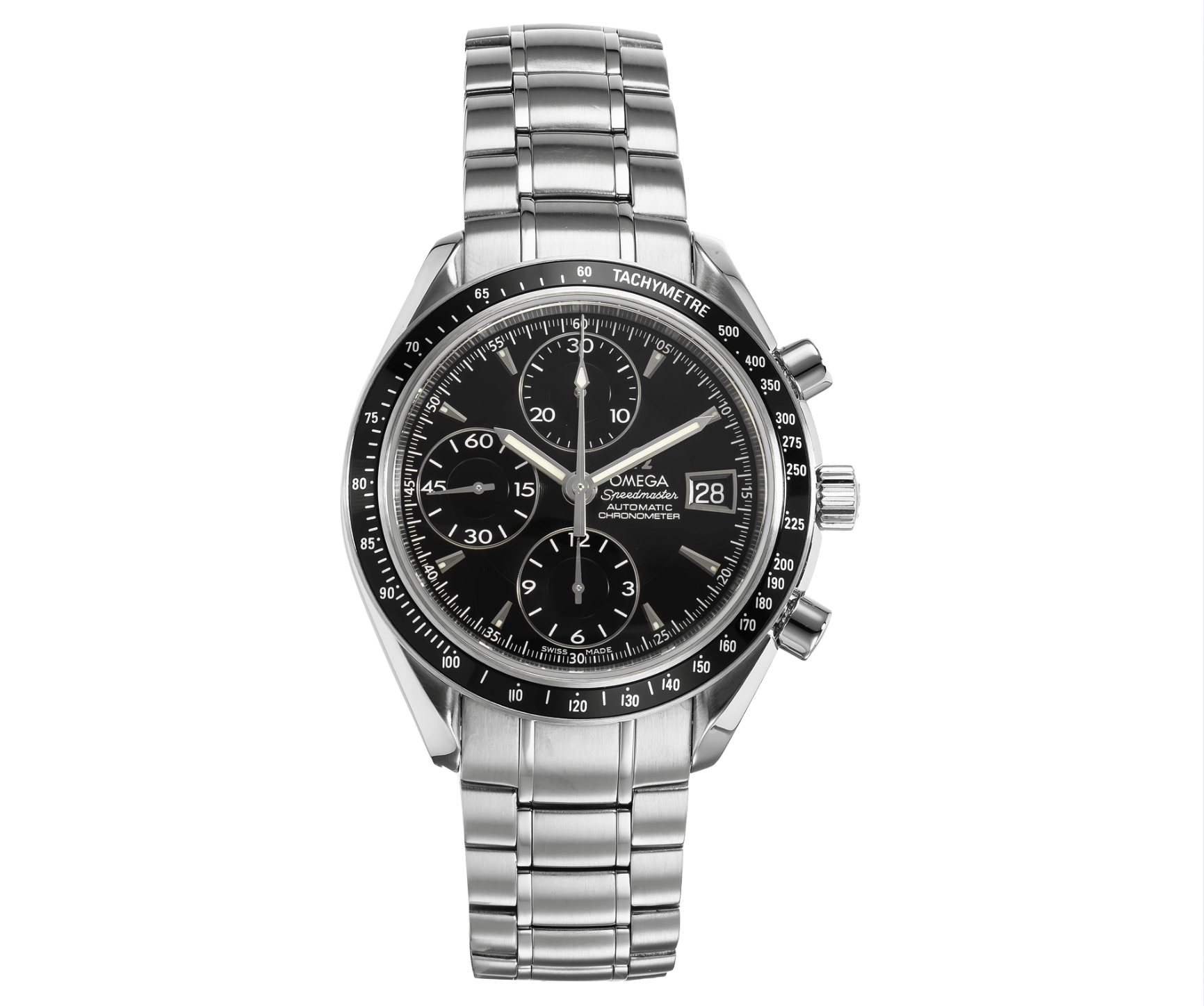 Omega Speedmaster Date 3210.50.00 – 40mm Black Dial with Stainless Steel Bracelet-Omega-JD Watches NY