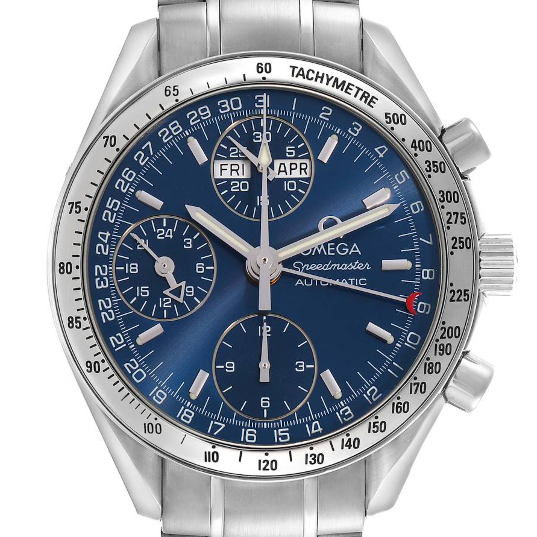Omega Speedmaster Day-Date 3523.80.00 – 39mm Blue Dial with Stainless Steel Bracelet-Omega-JD Watches NY