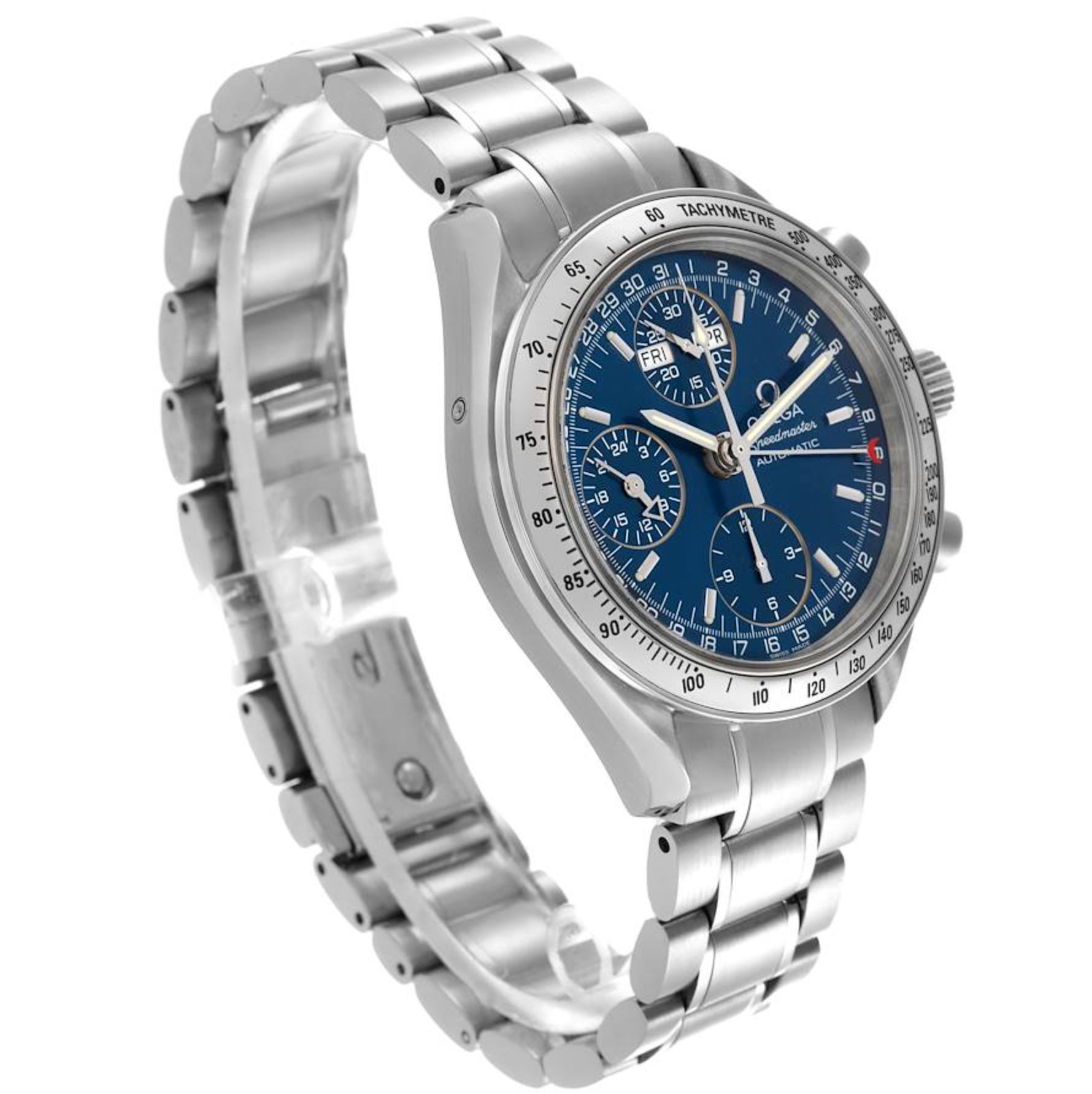 Omega Speedmaster Day-Date 3523.80.00 – 39mm Blue Dial with Stainless Steel Bracelet-Omega-JD Watches NY