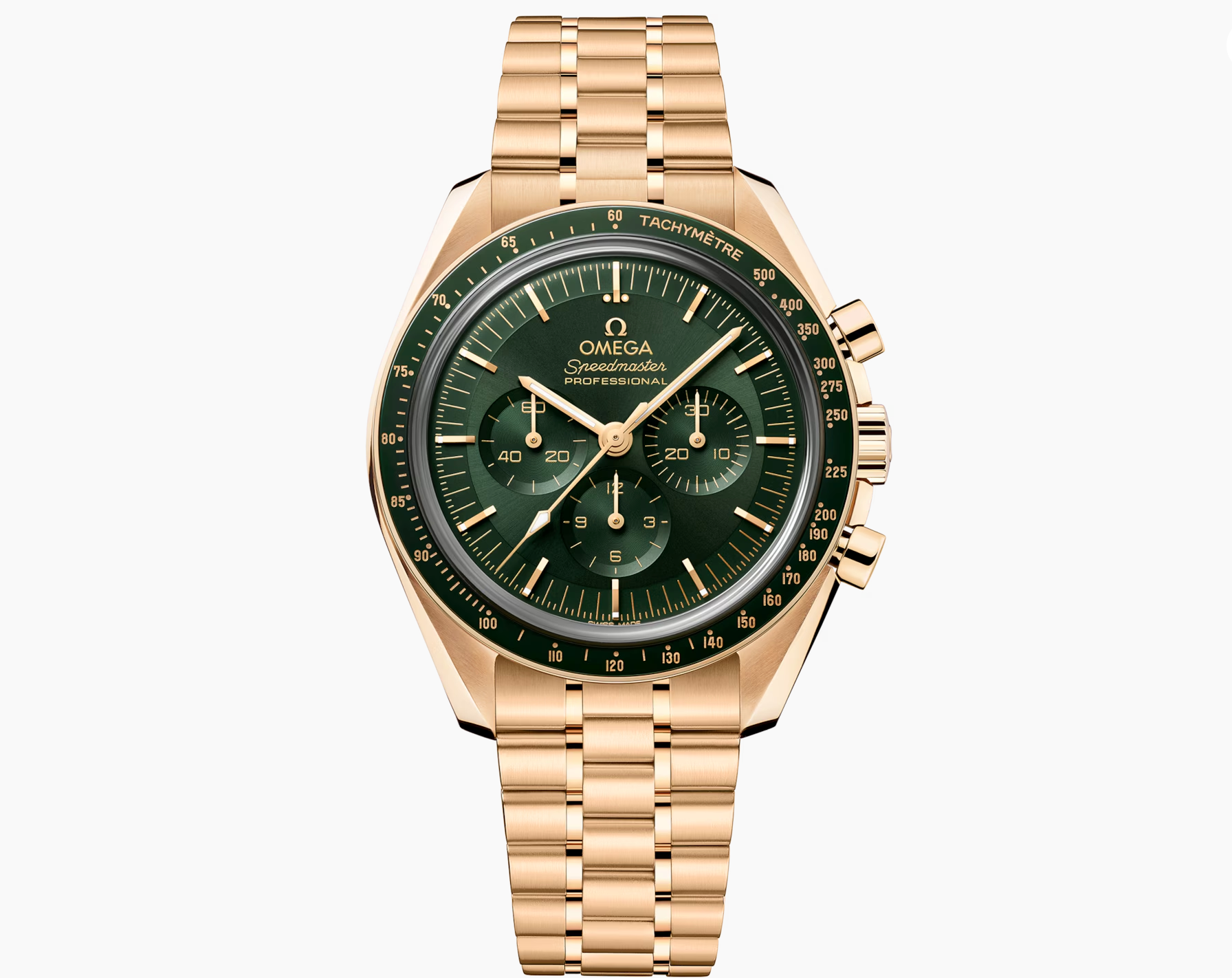 Omega Speedmaster Moonwatch Professional - 42mm Green Dial in 18K Moonshine™ Gold-Omega-JD Watches NY