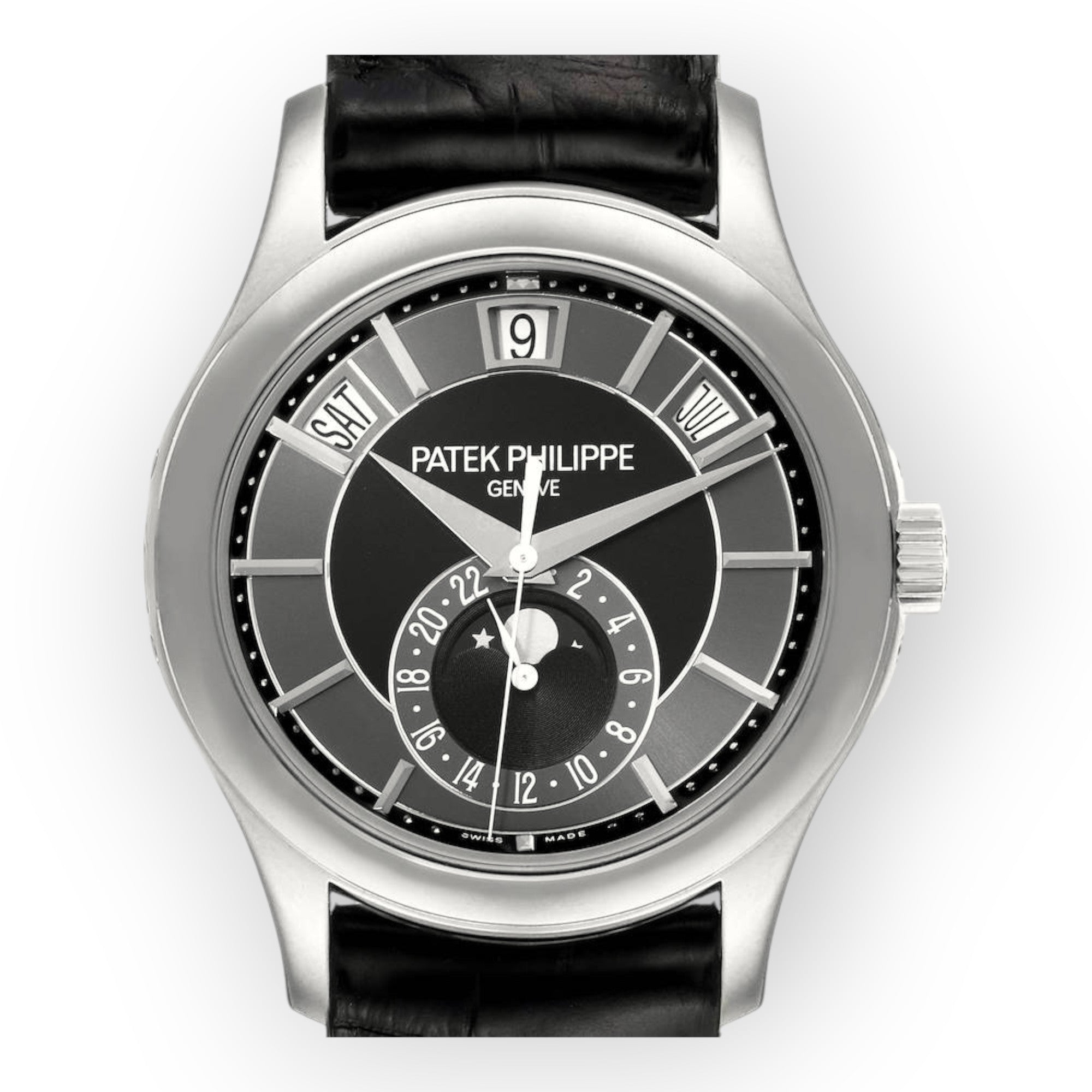 Patek Philippe 5205 Complications Annual Calendar White Gold Mens Watch-Patek Philippe-JD Watches NY